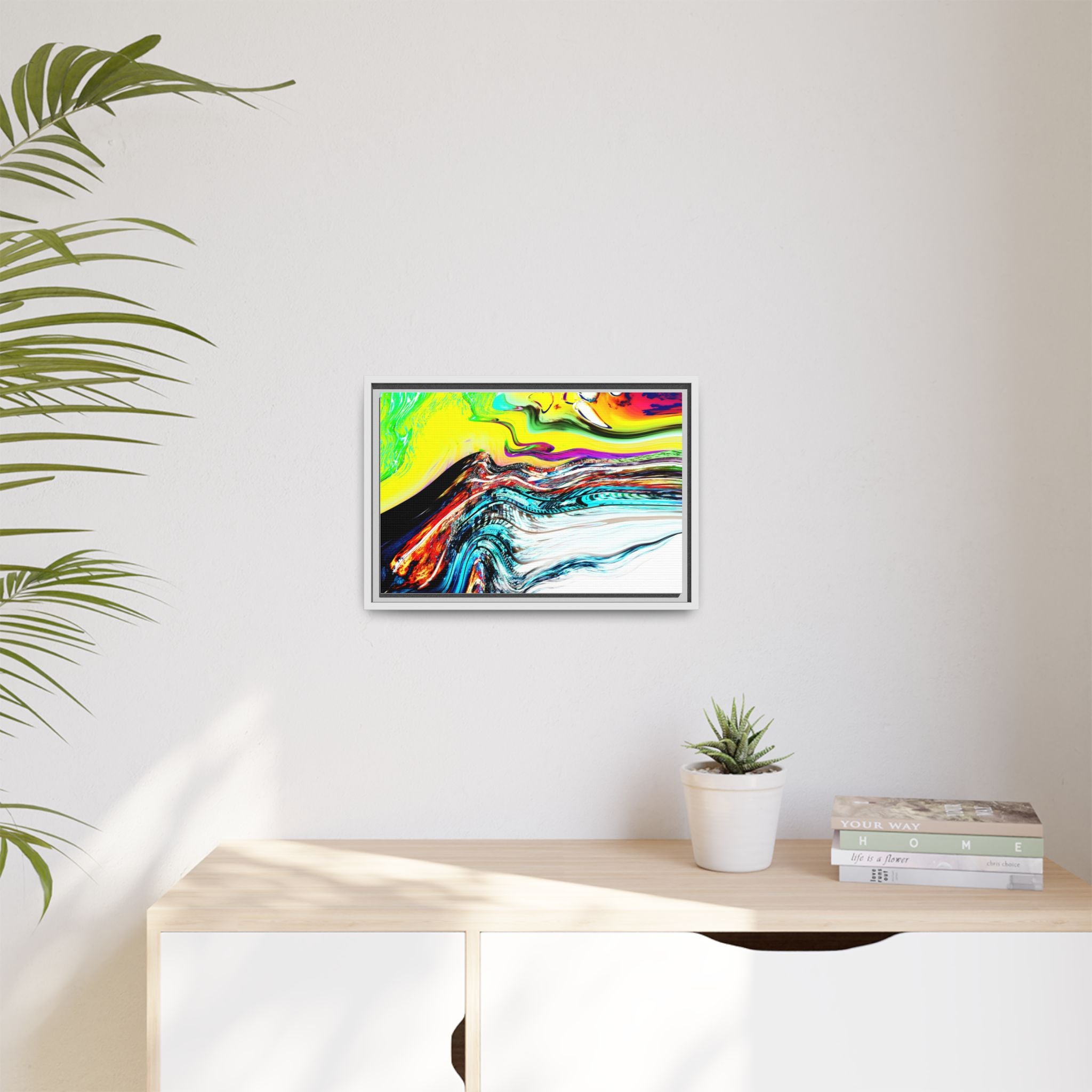 Slip And Slide Matte Canvas Framed Wall Art