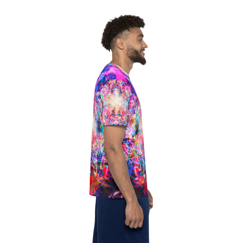 Arashaya - Psychedelic Kaleidoscope Men's Sports Jersey — All-Over Print - Super Vibrant