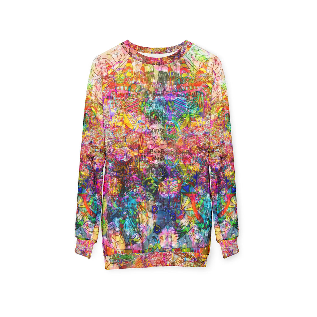 Dance Like There's No Tomorrow - Psychedelic All-Over Print Sweatshirt — Colorful Abstract Crewneck