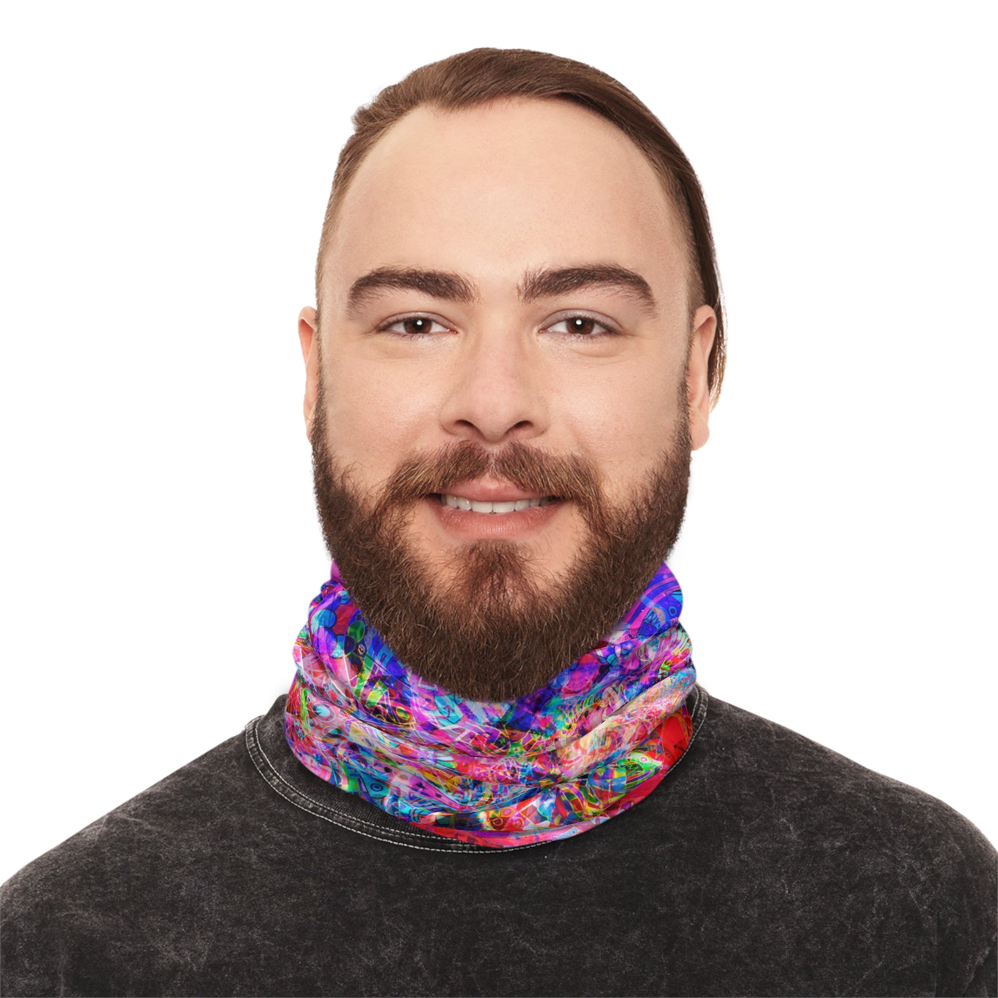 Arashaya Neck Gaiter — Vibrant Abstract Face Covering