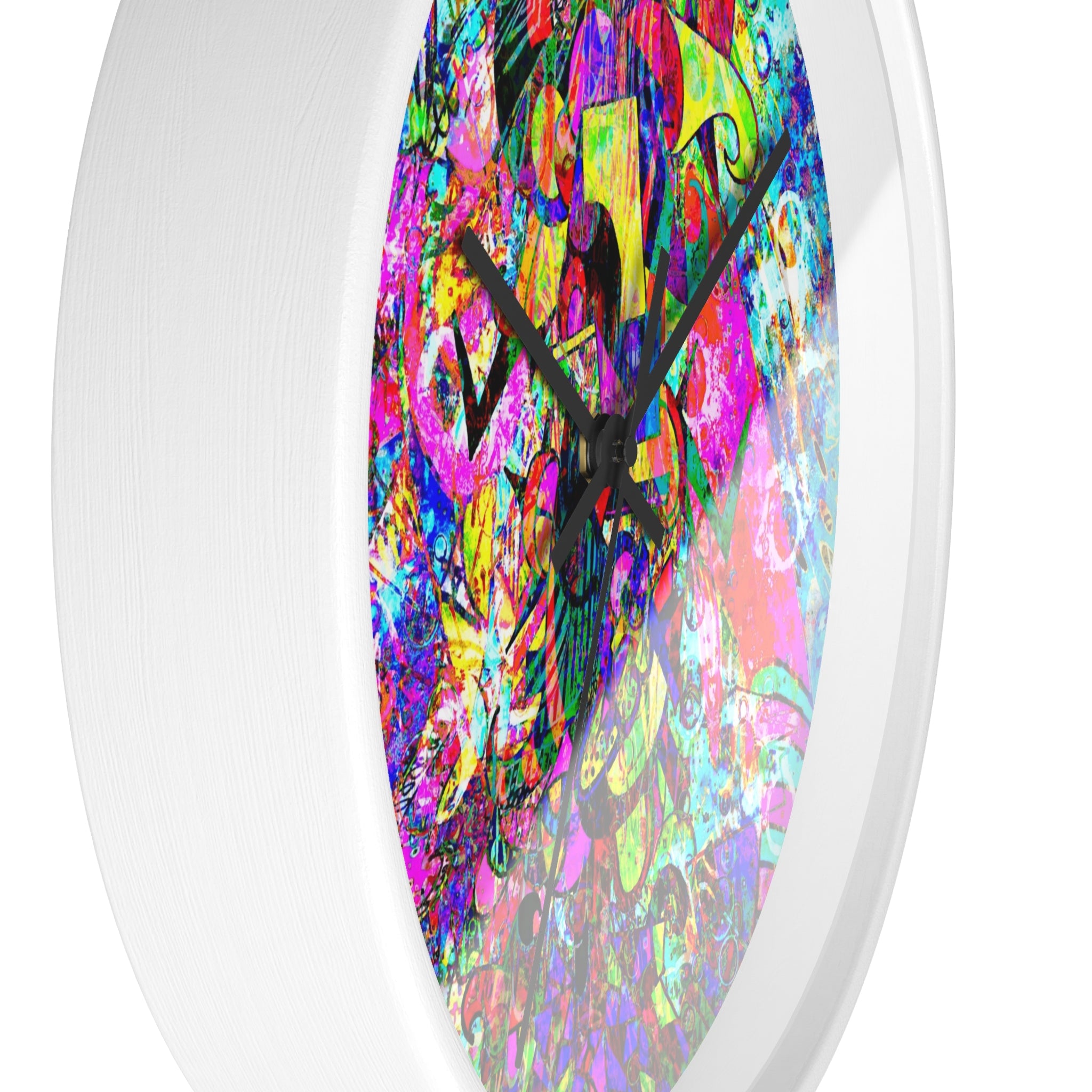 Love Monster - Psychedelic Abstract Wall Clock — Vibrant Colorful Art Clock