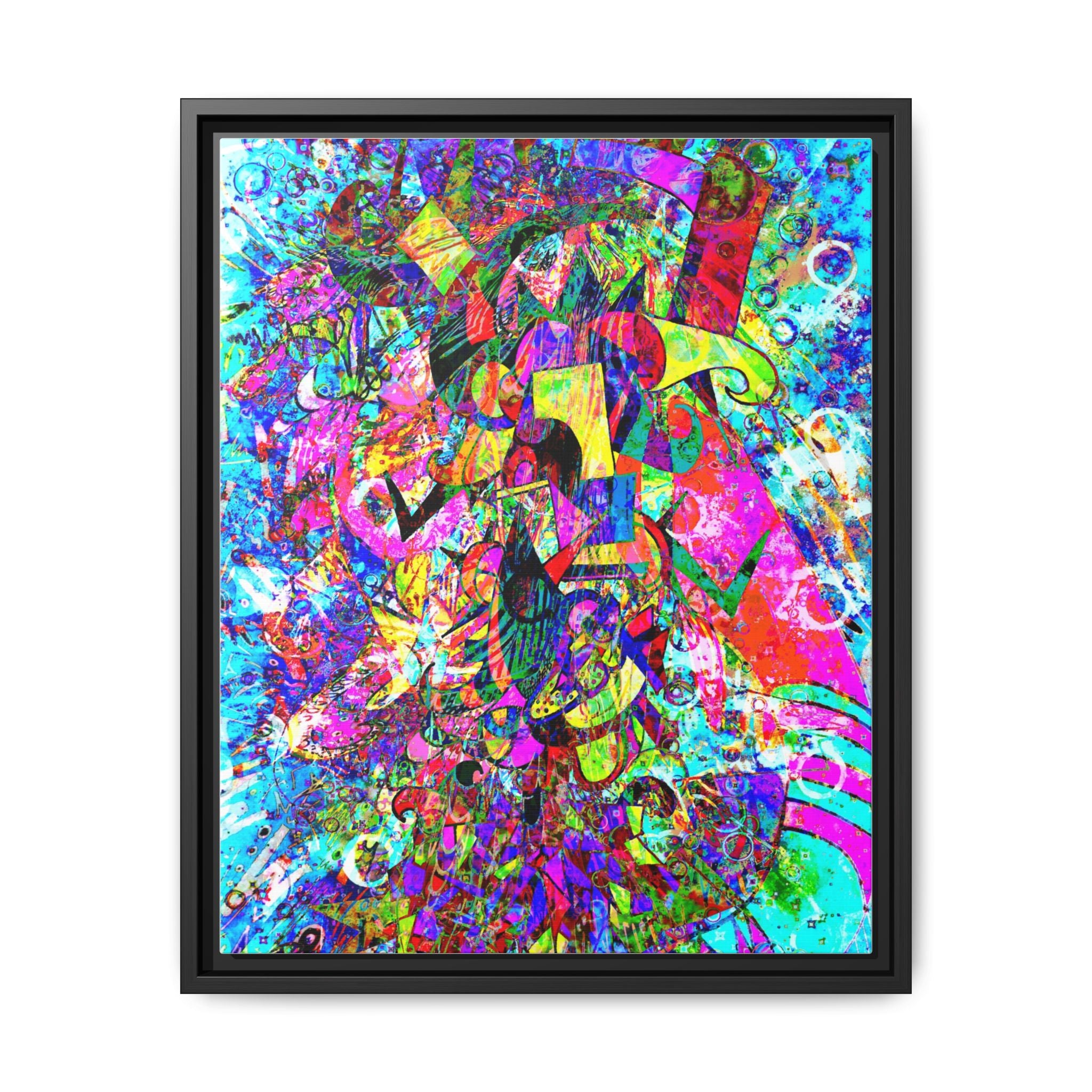 Love Monster Matte Canvas, Framed (Multi-color)