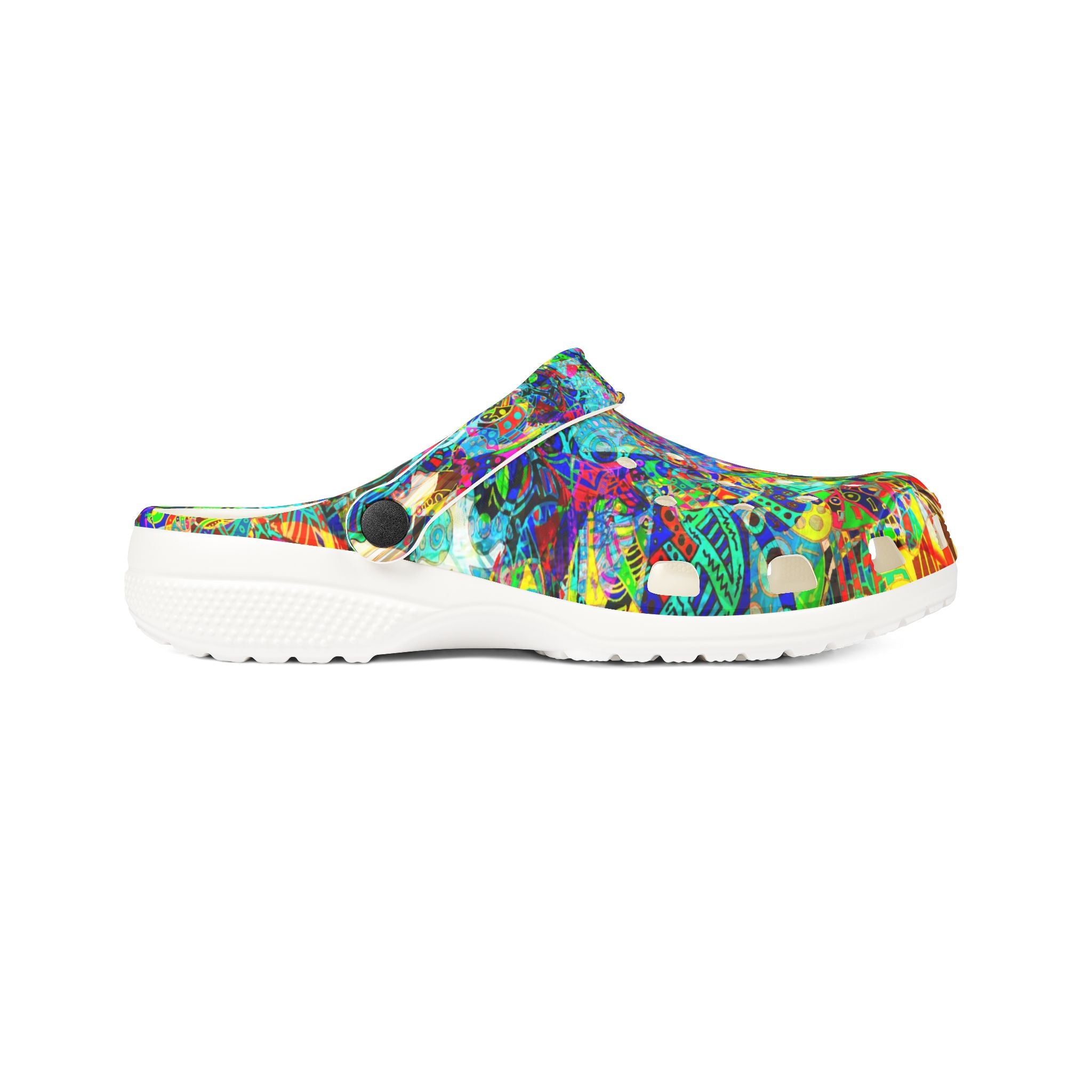 HYPERDIMENSIONAL SURFER - Colorful Abstract EVA Foam Clogs - Lightweight Garden & Beach Shoes