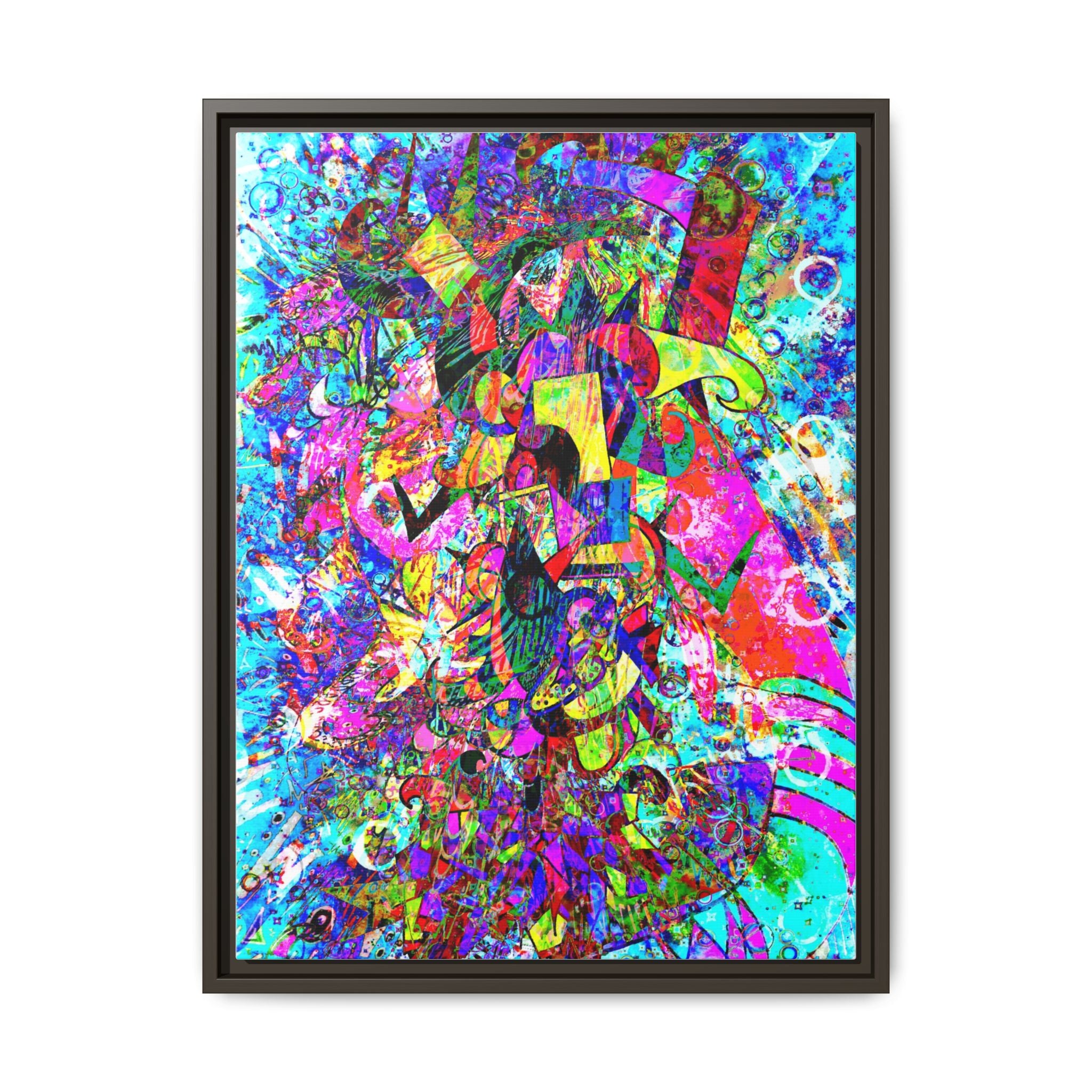 Love Monster Matte Canvas, Framed (Multi-color)