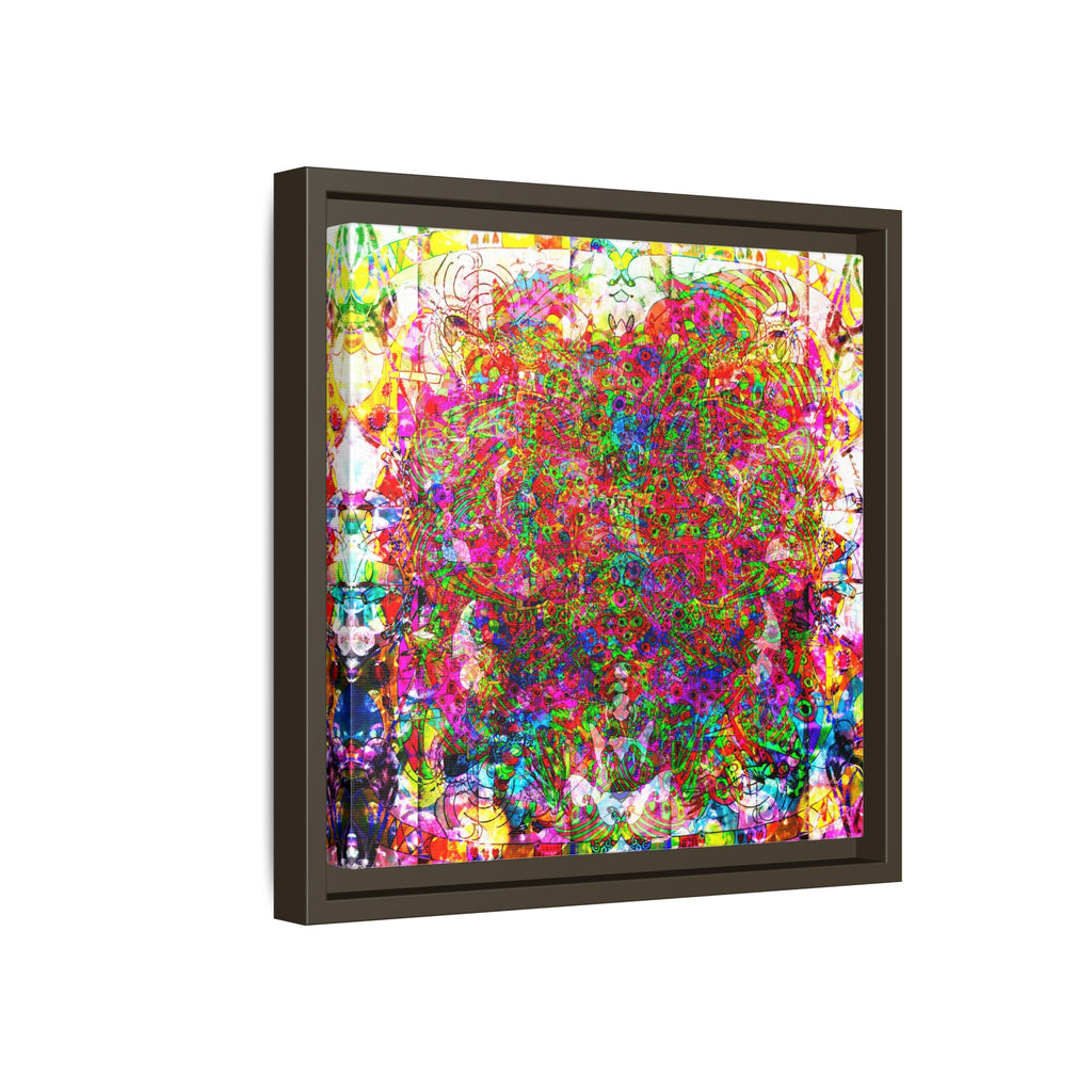 Neon Swirl Party Extravaganza Canvas Art — Vibrant Kaleidoscope Wall Print