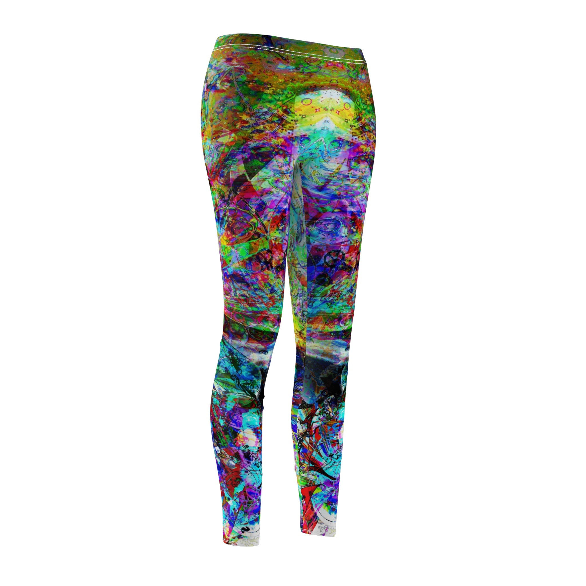 Barfing Beautifully - Women's Cut & Sew Casual Leggings (AOP)