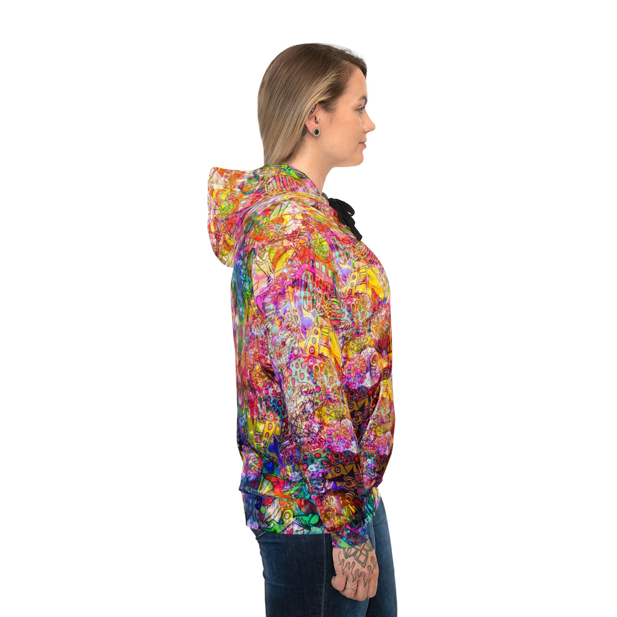 Dance Like There's No Tomorrow - Vibrant Abstract All-Over Print Hoodie