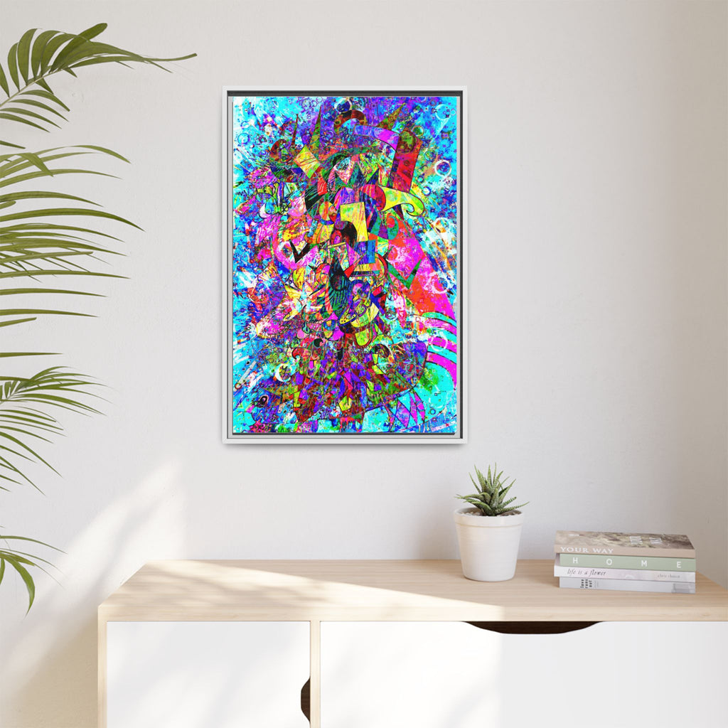 Love Monster Matte Canvas, Framed (Multi-color)