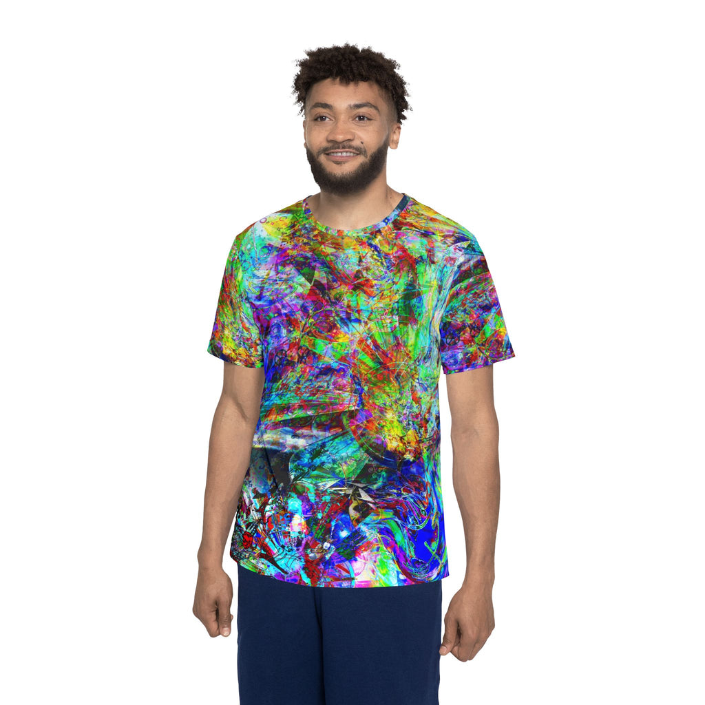 Barfing Beautifully - Abstract Neon Splash Men's Sports Jersey