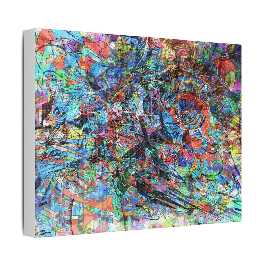 Now You're Stuck 7 Satin Canvas, Stretched