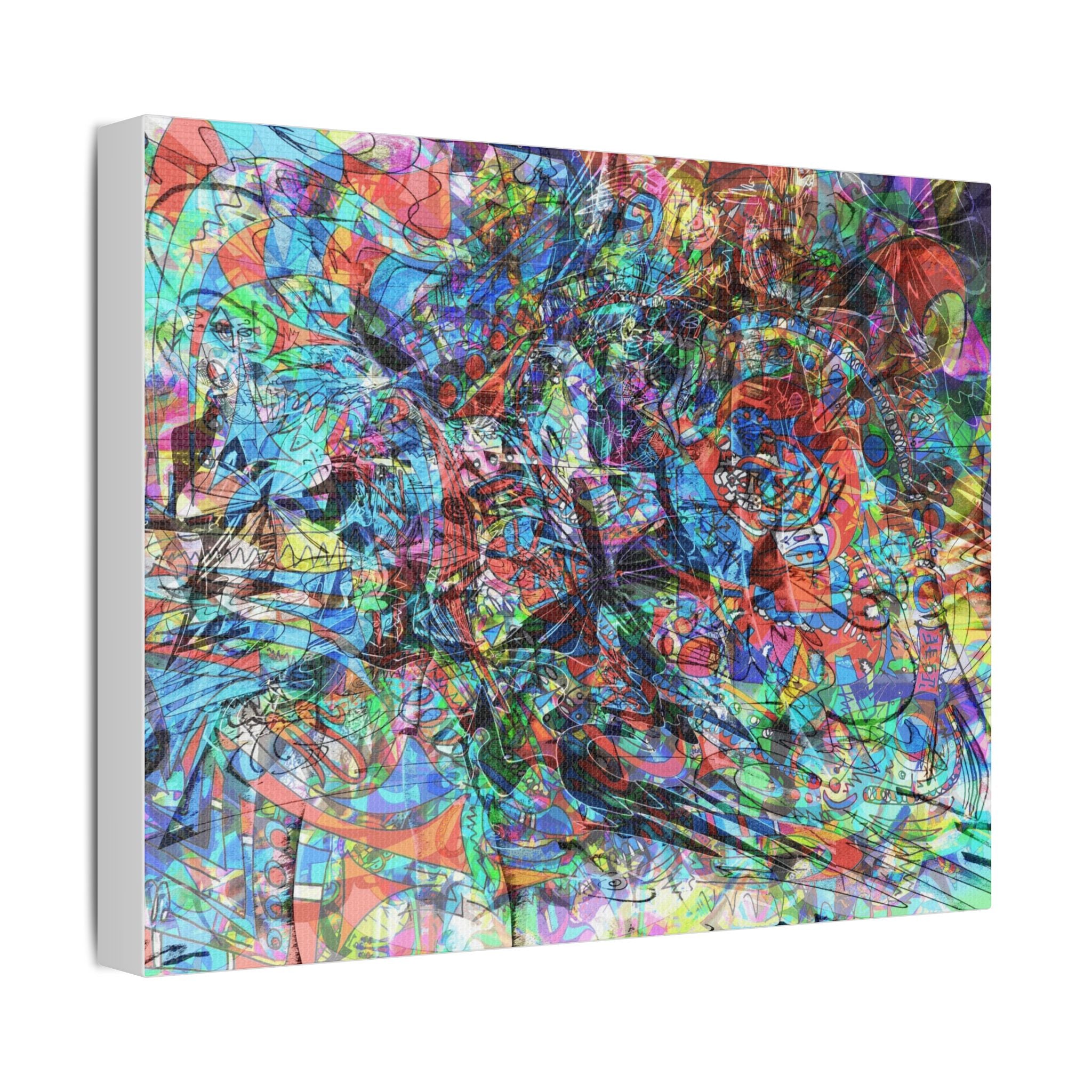 Now You're Stuck 7 Satin Canvas, Stretched