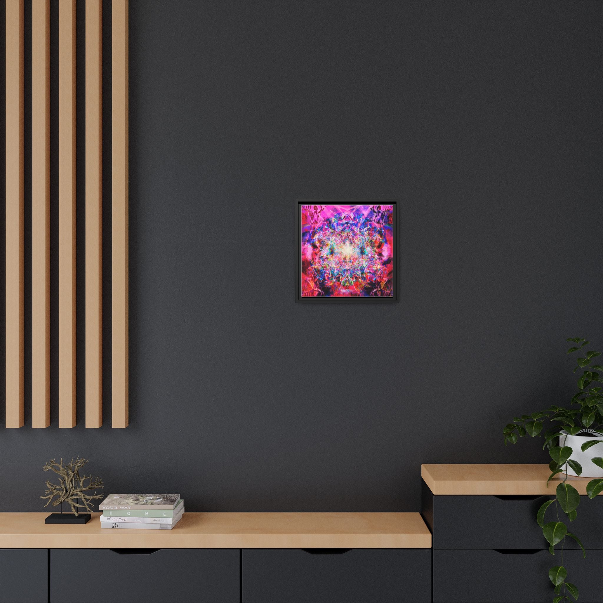 Arashaya Framed Canvas — Vibrant Psychedelic Wall Art