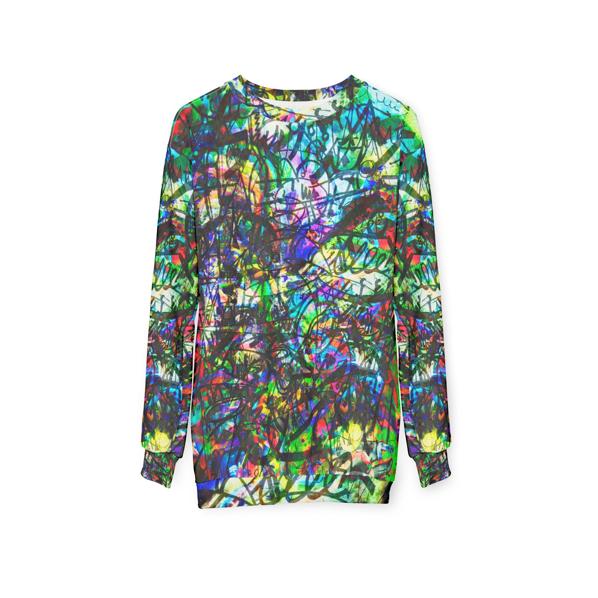 The Real Time Is Now 2015 - Abstract Graffiti All-Over Print Sweatshirt