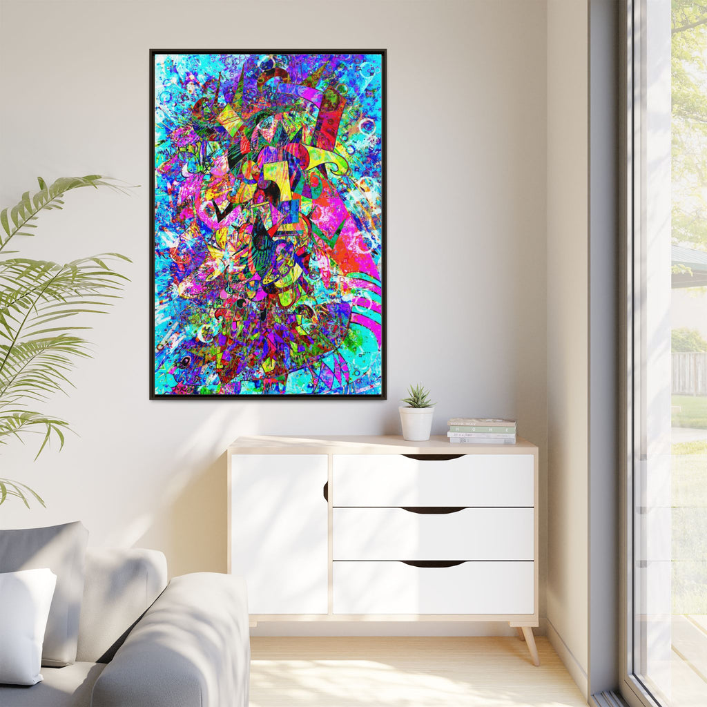 Love Monster Matte Canvas, Framed (Multi-color)