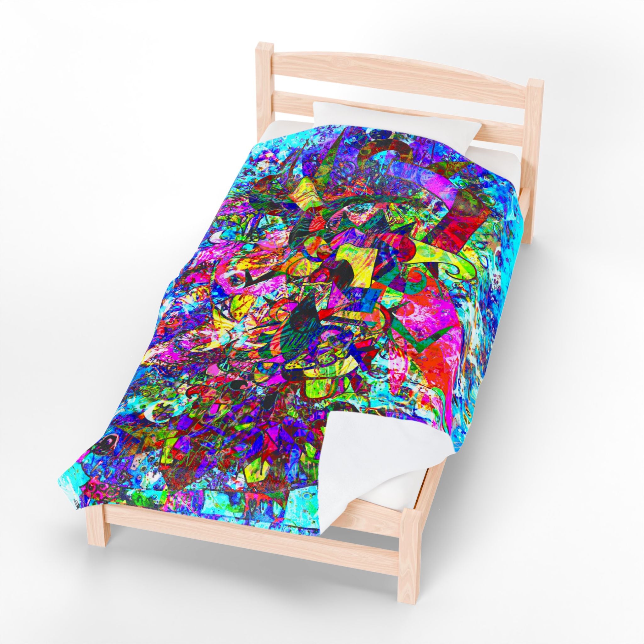Love Monster Plush Blanket — Vibrant Psychedelic Throw for Home & Gifts