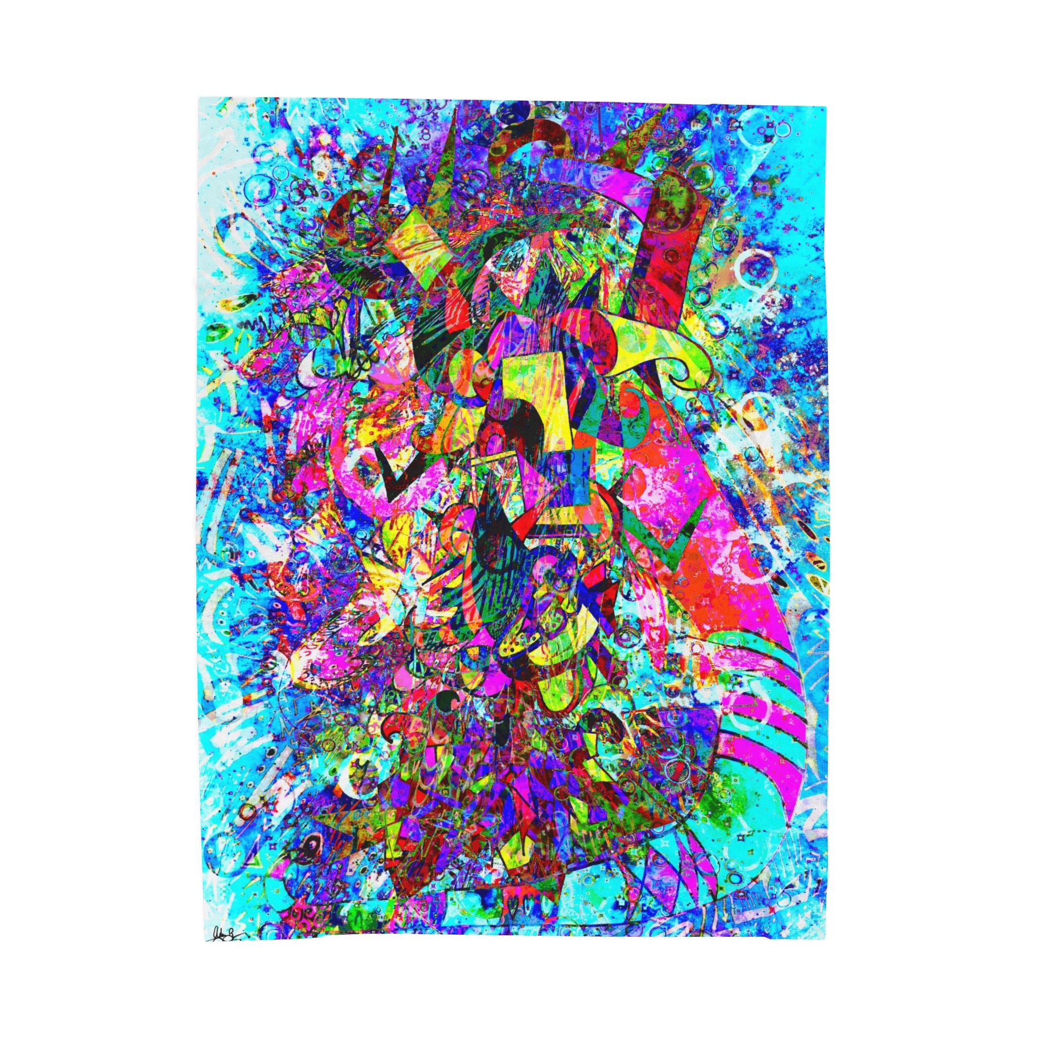 Love Monster Plush Blanket — Vibrant Psychedelic Throw for Home & Gifts