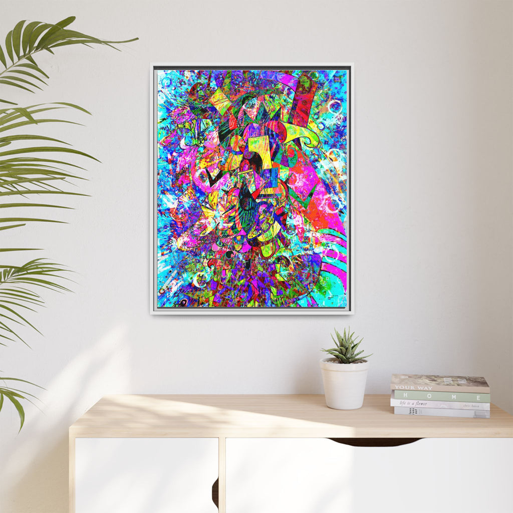 Love Monster Matte Canvas, Framed (Multi-color)