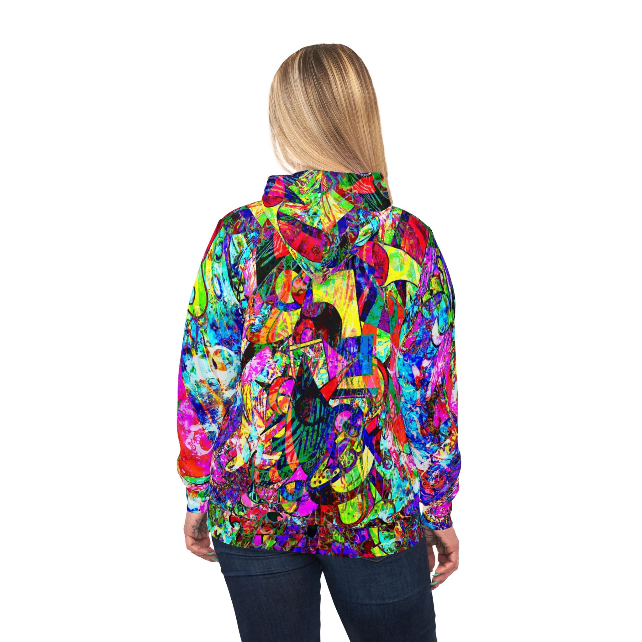 Love Monster Athletic Hoodie – Vibrant All-Over-Print Streetwear