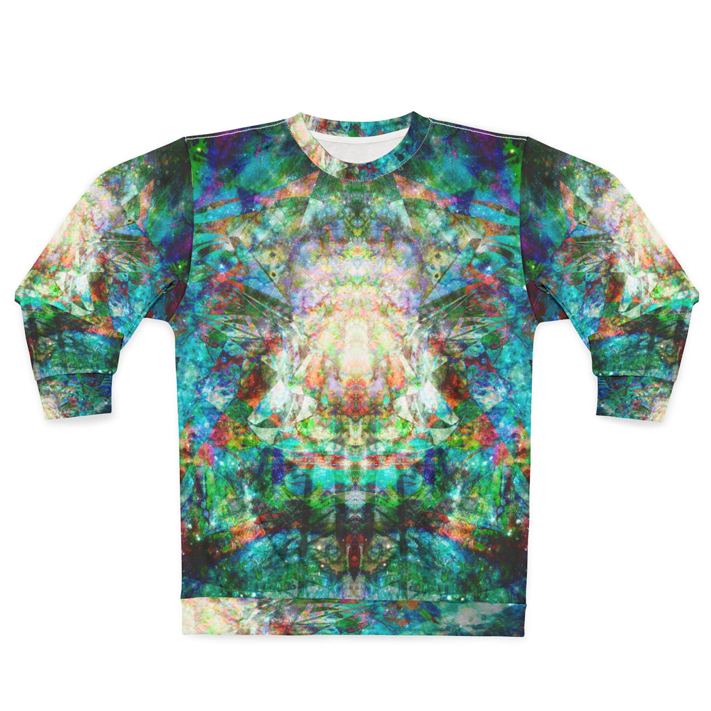 Hyperdimensional Pinball - All-Over Print Sweatshirt — Psychedelic Kaleidoscope Art Crewneck