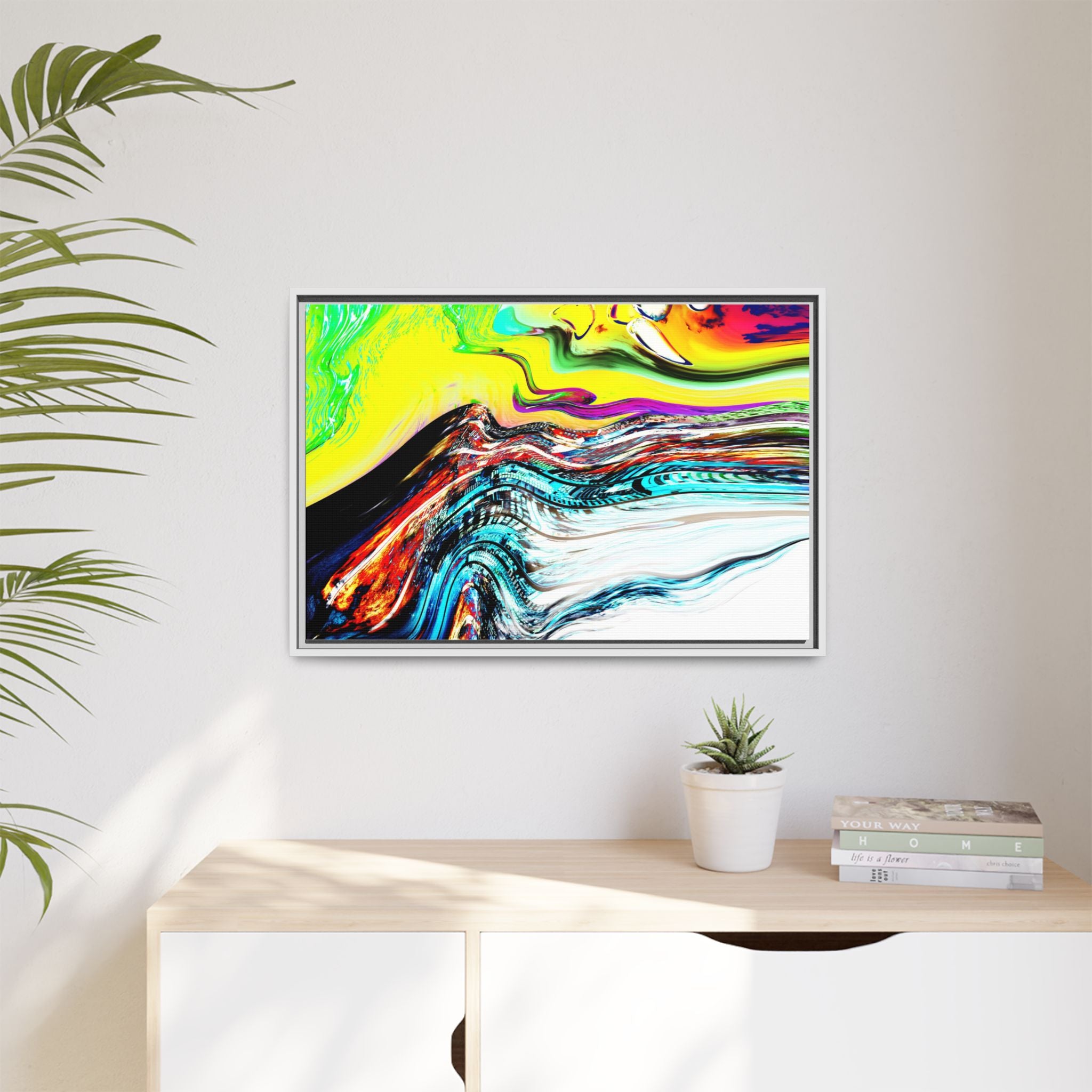 Slip And Slide Matte Canvas Framed Wall Art