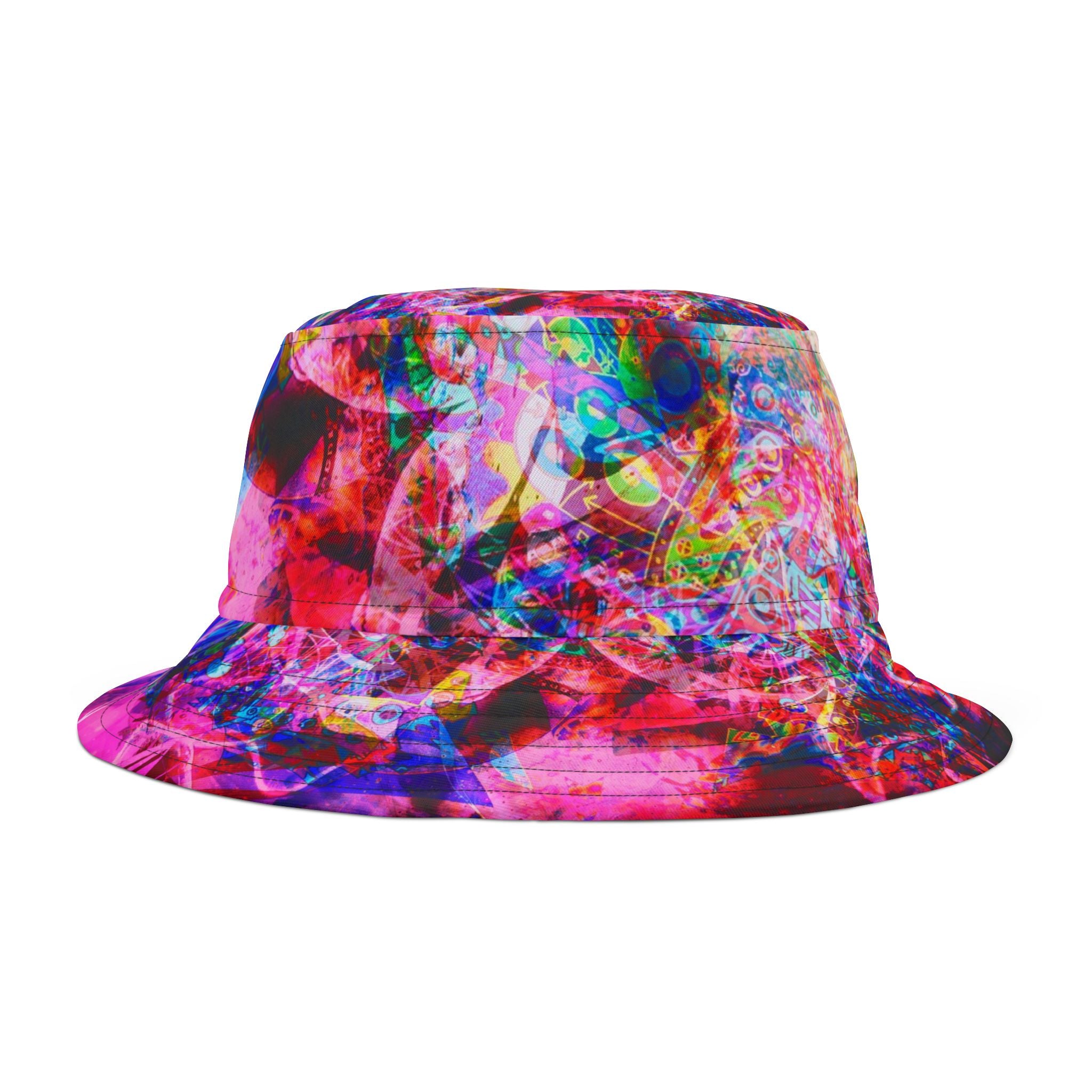 Arashaya Bucket Hat — Vibrant Abstract AOP Sun Hat