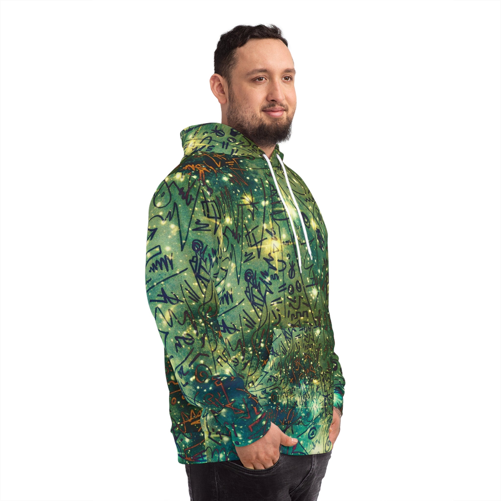 Galaxy Script All-Over Print Hoodie