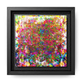 Neon Swirl Party Extravaganza Canvas Art — Vibrant Kaleidoscope Wall Print
