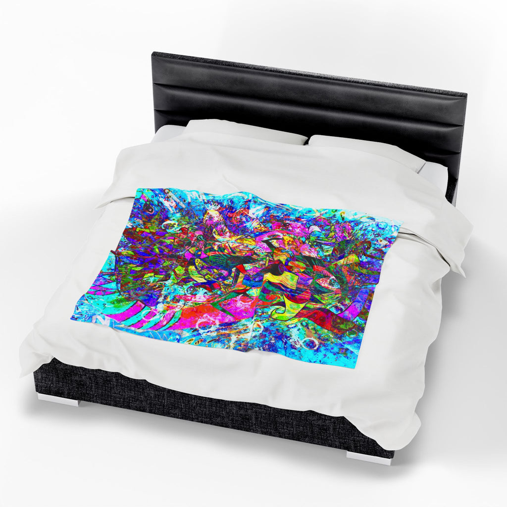 Love Monster Plush Blanket — Vibrant Psychedelic Throw for Home & Gifts