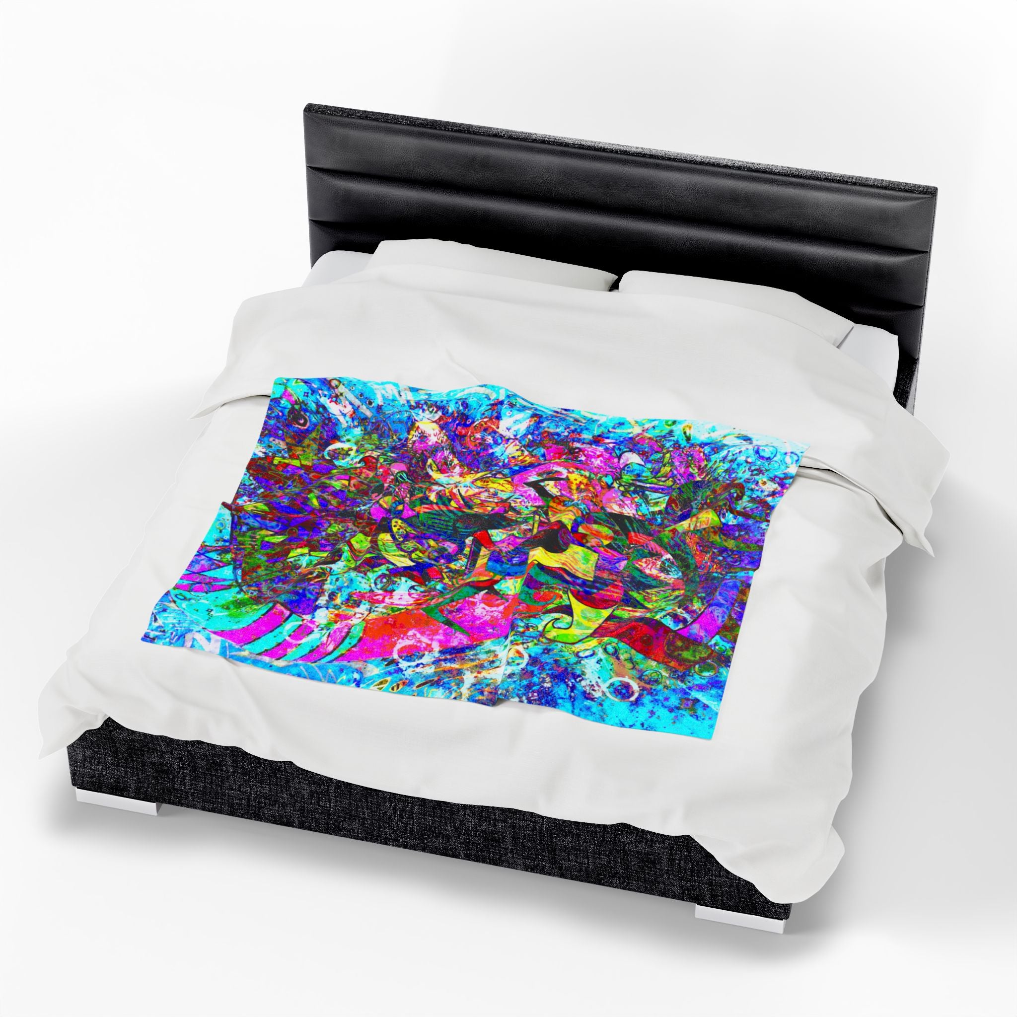 Love Monster Plush Blanket — Vibrant Psychedelic Throw for Home & Gifts