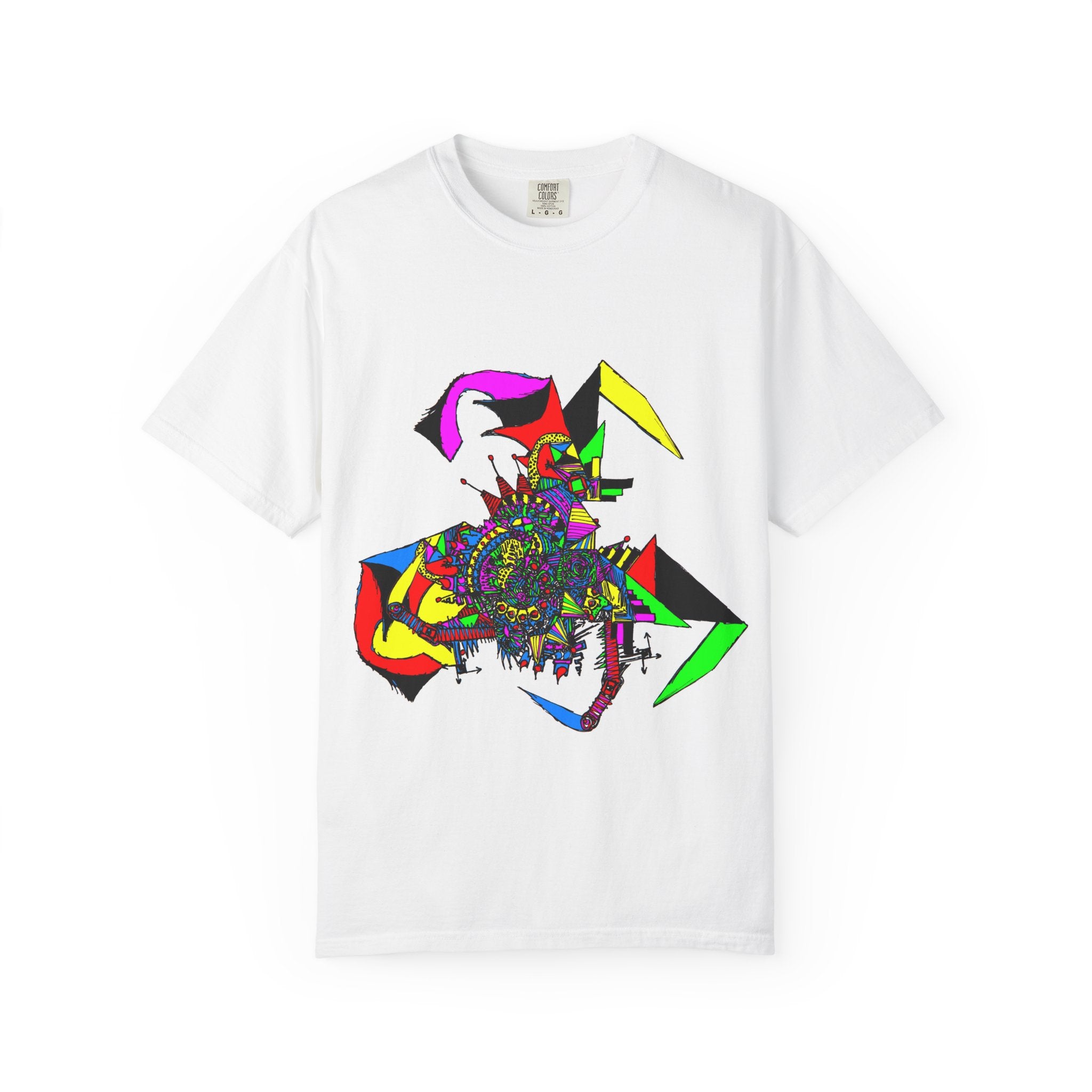 Abstract Colorful Jester Graphic T-Shirt