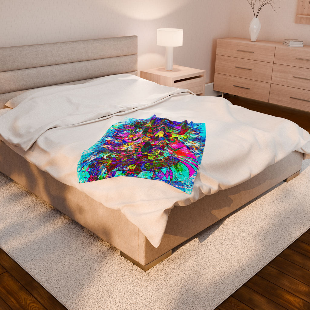 Love Monster Plush Blanket — Vibrant Psychedelic Throw for Home & Gifts