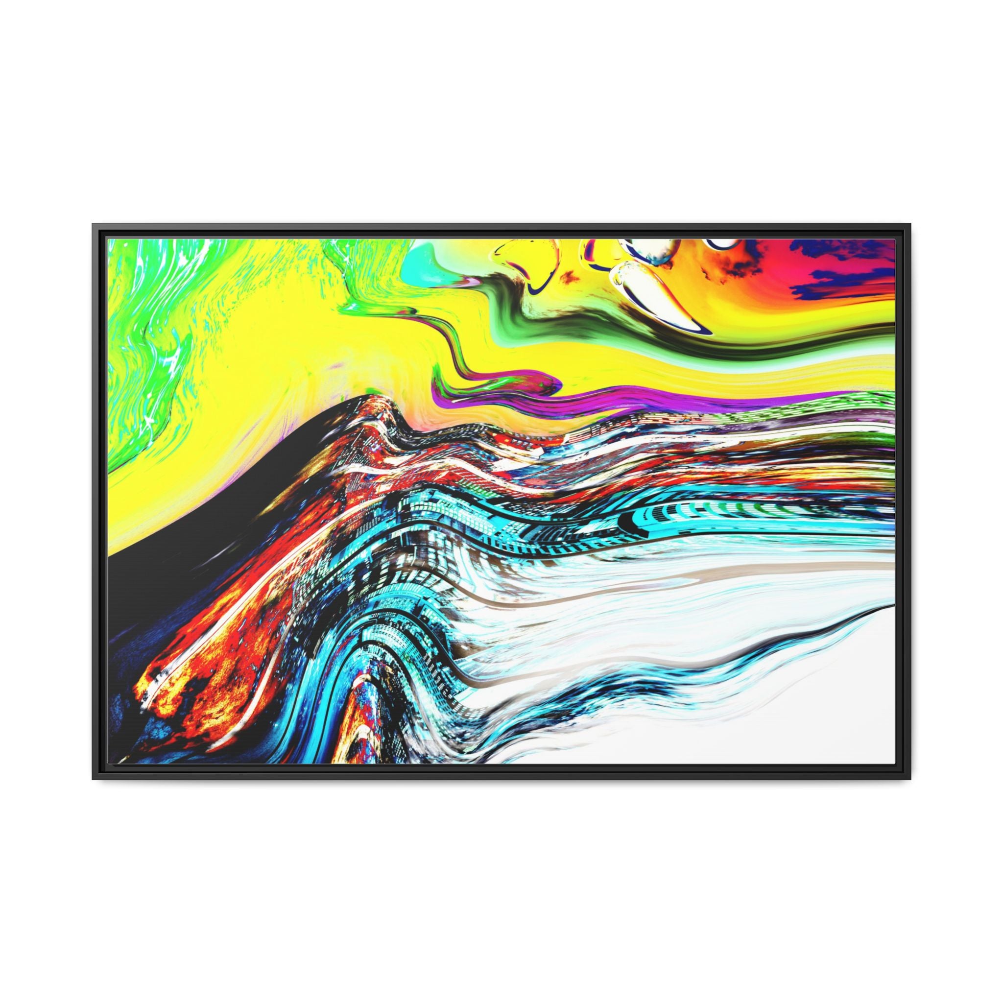 Slip And Slide Matte Canvas Framed Wall Art