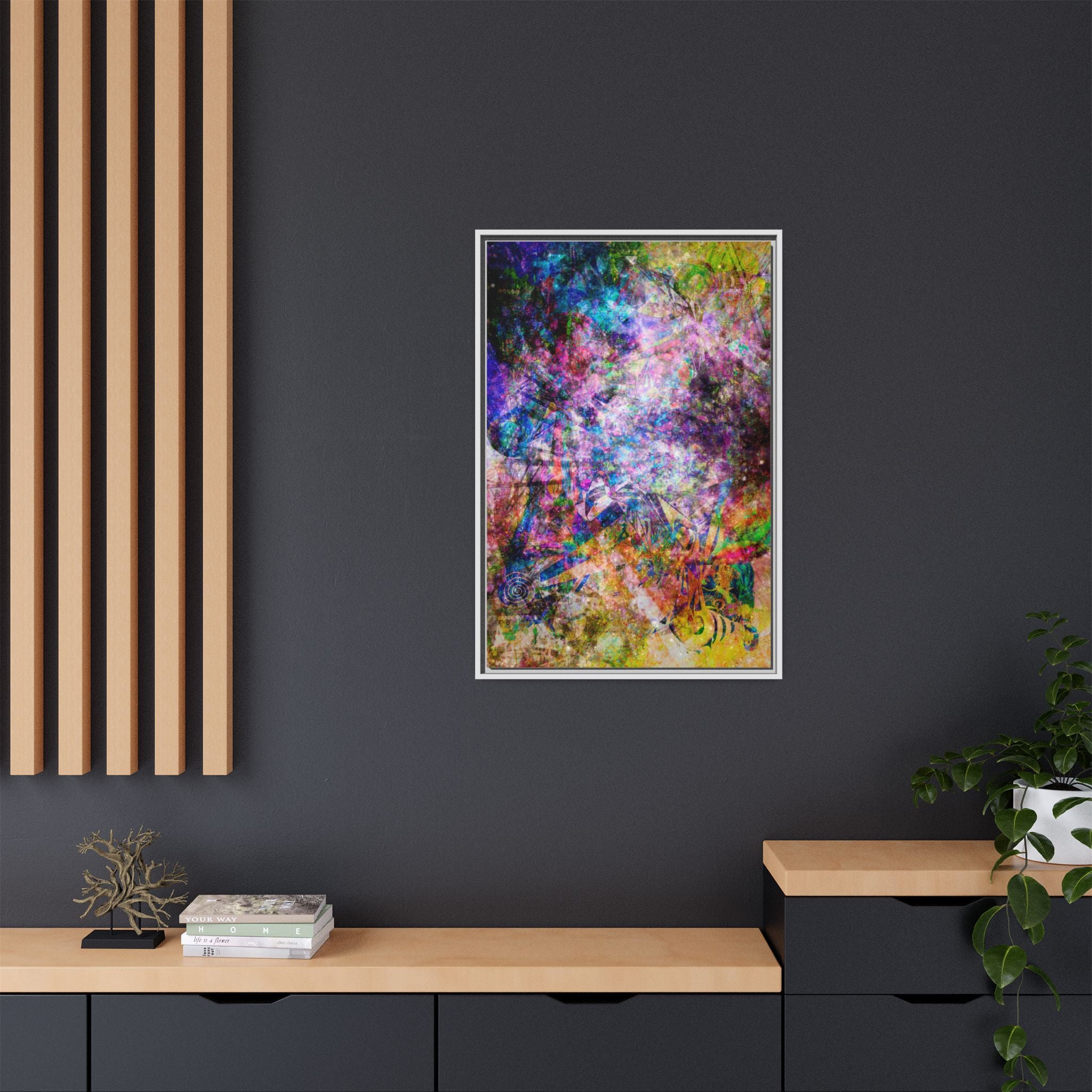 Space Shower 2 Canvas Art – Vibrant Textured Wall Décor