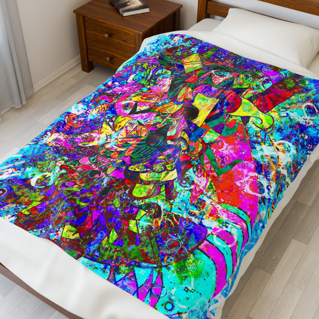 Love Monster Plush Blanket — Vibrant Psychedelic Throw for Home & Gifts