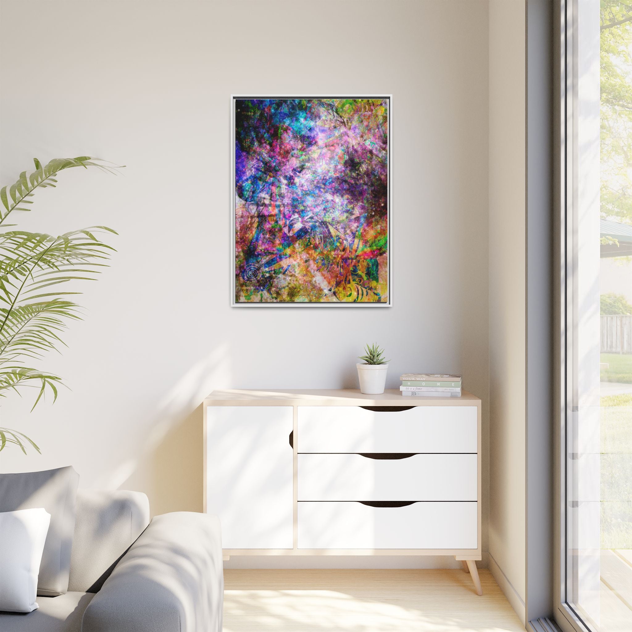 Space Shower 2 Canvas Art – Vibrant Textured Wall Décor