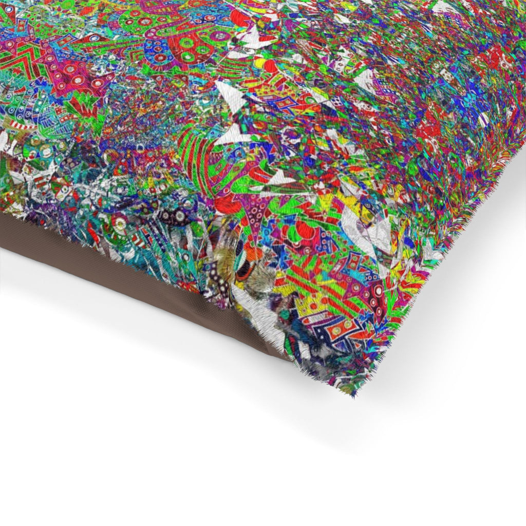D Tizzle - Colorful Kaleidoscope Pet Bed - Vibrant Abstract Dog & Cat Cushion