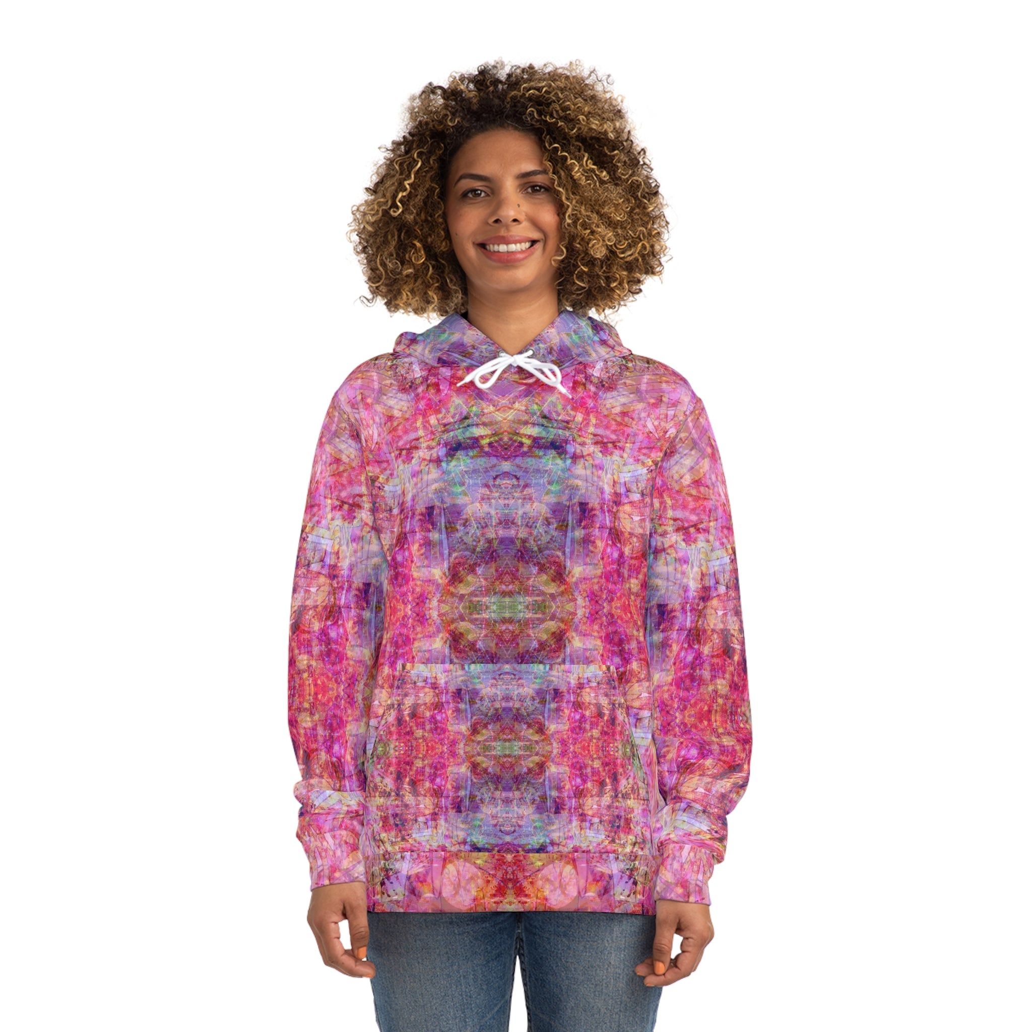 Beau If Ful M9 All-Over Print Hoodie — Vibrant Floral Abstract Fashion Hoodie