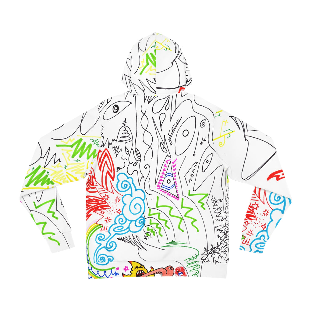 Abstract Doodle Hoodie (Collaboration with Blair Jones) — Colorful Hand-Drawn Art All-Over Print