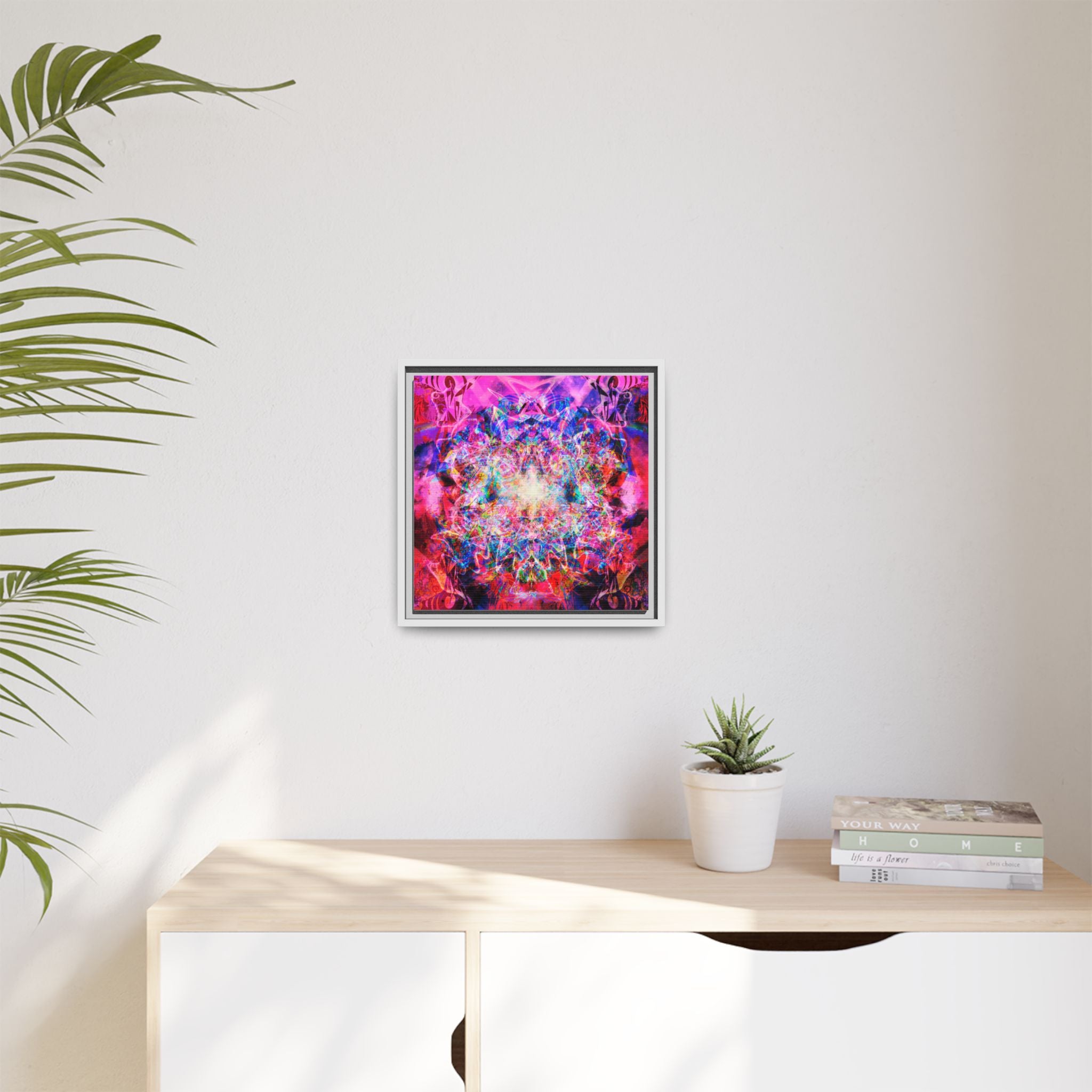 Arashaya Framed Canvas — Vibrant Psychedelic Wall Art