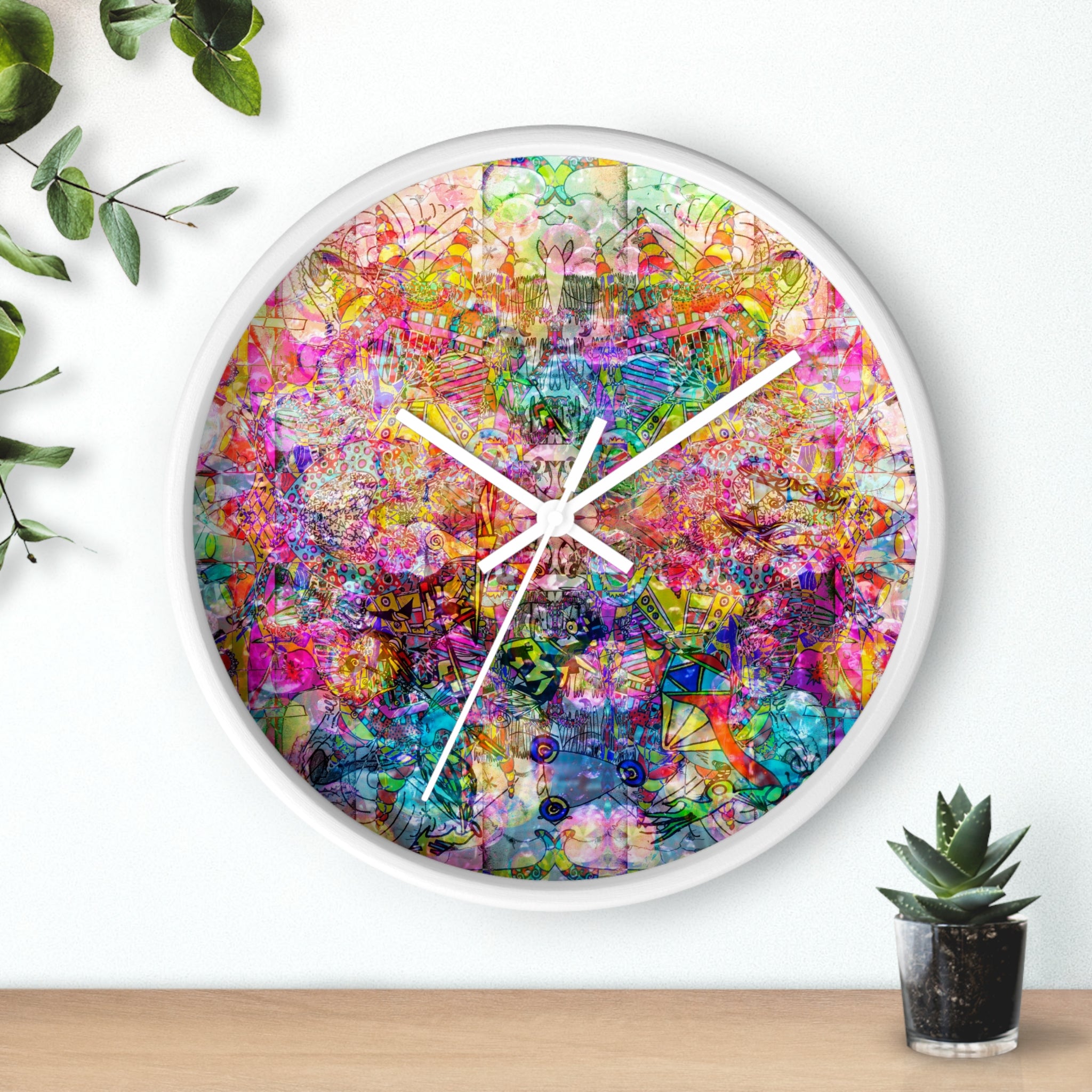 Dance Like There's No Tomorrow - Vibrant  Wall Clock — Colorful Abstract Art Timepiece