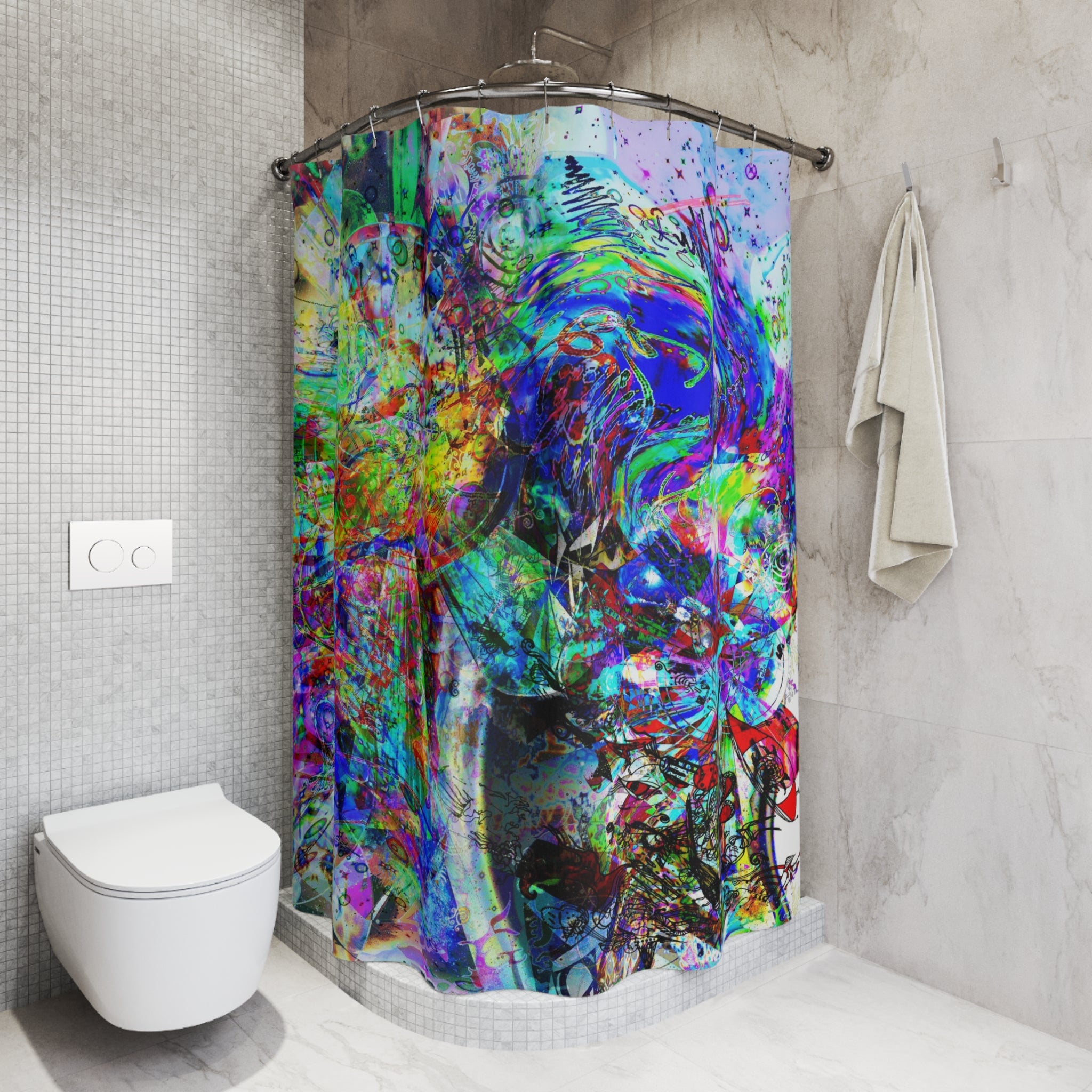 Barfing Beautifully Shower Curtain