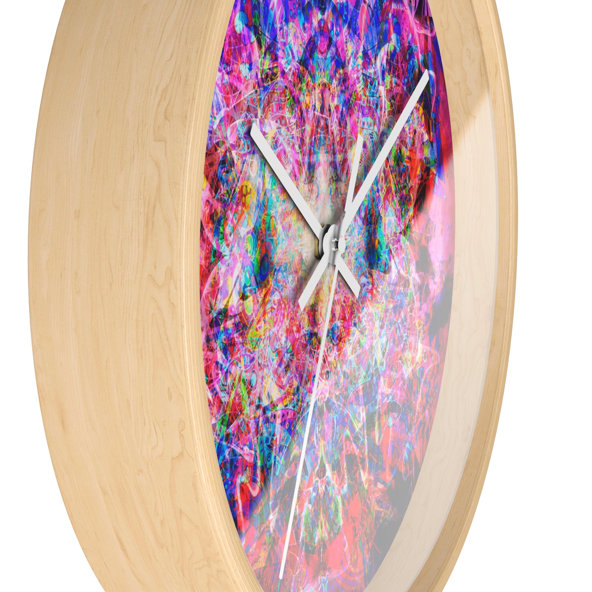 Arashaya - Psychedelic Kaleidoscope Wall Clock — Vibrant Abstract Art Timepiece