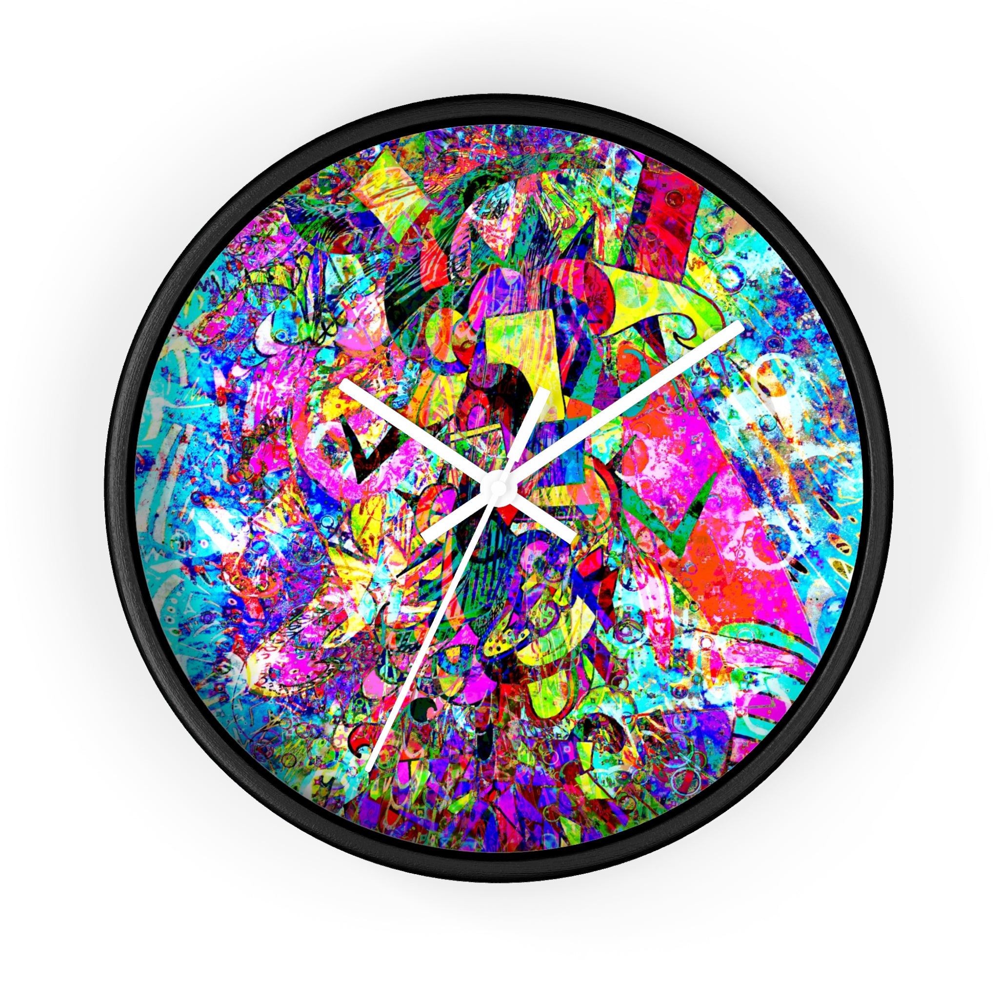Love Monster - Psychedelic Abstract Wall Clock — Vibrant Colorful Art Clock