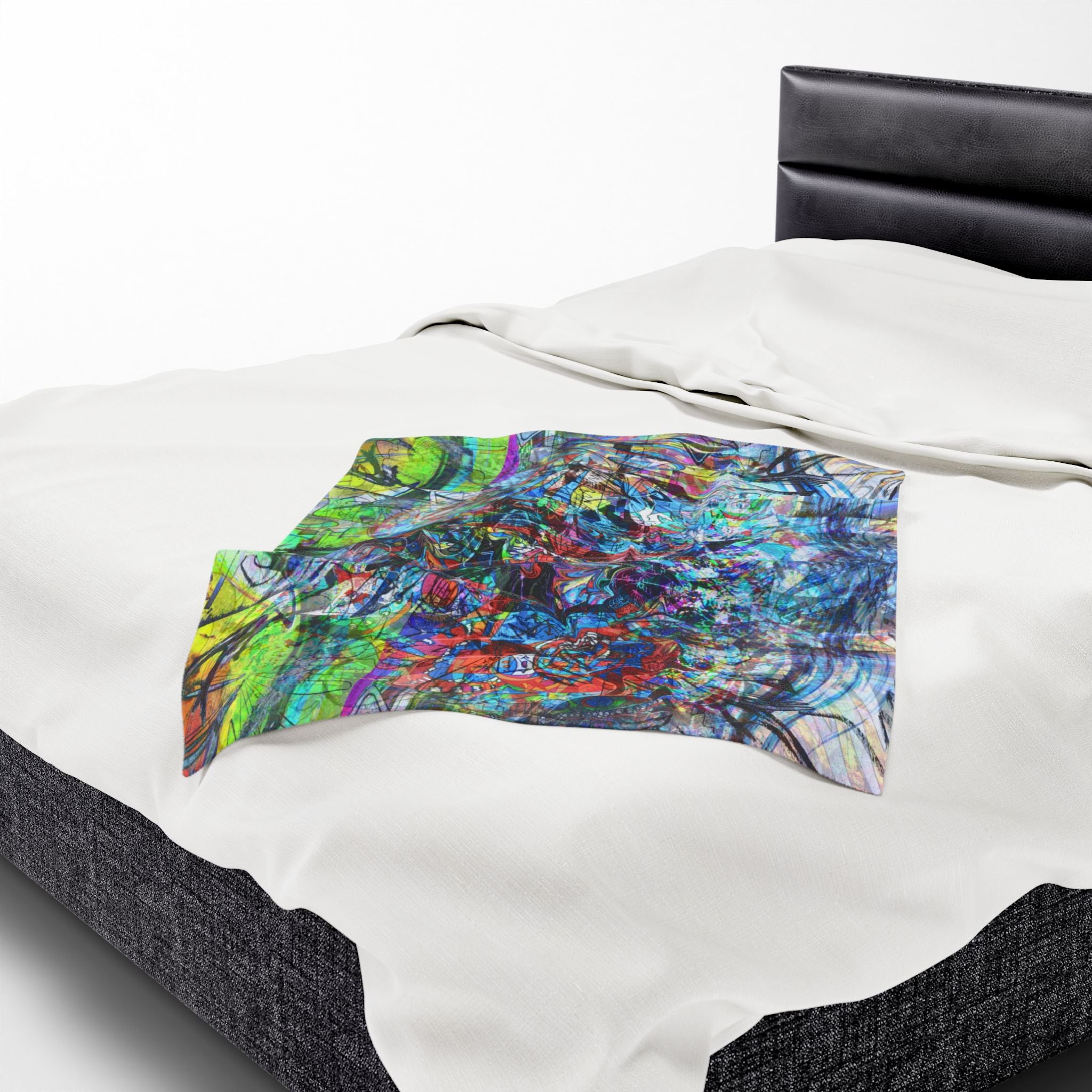 Now You're Stuck 44 Plush Blanket – Vibrant Psychedelic Throw for Home, Dorm & Gifts