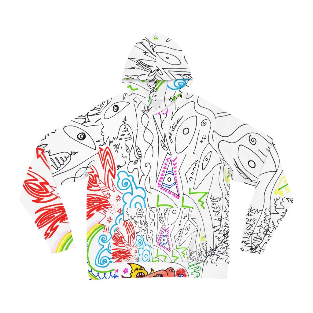 Abstract Doodle Hoodie (Collaboration with Blair Jones) — Colorful Hand-Drawn Art All-Over Print
