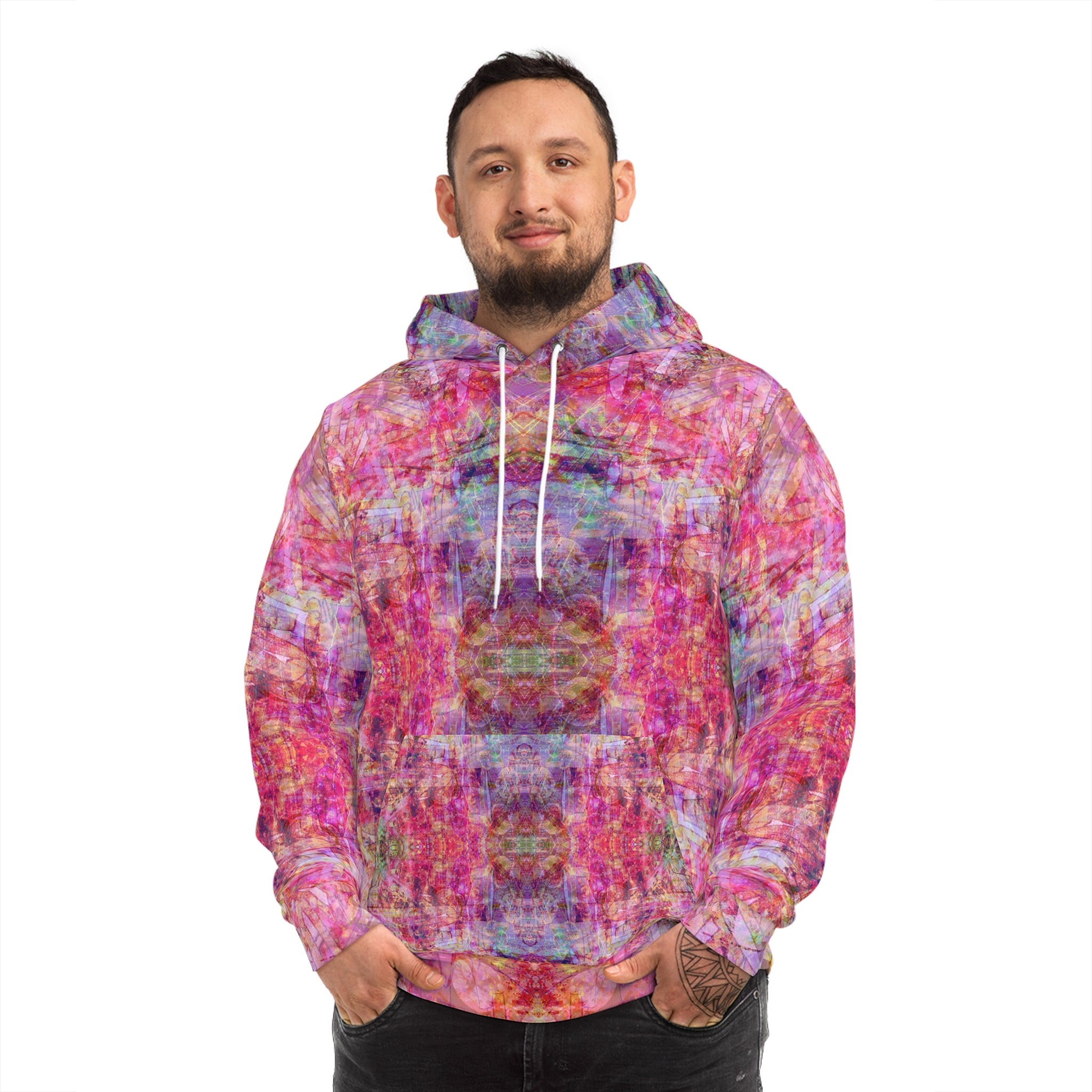 Beau If Ful M9 All-Over Print Hoodie — Vibrant Floral Abstract Fashion Hoodie