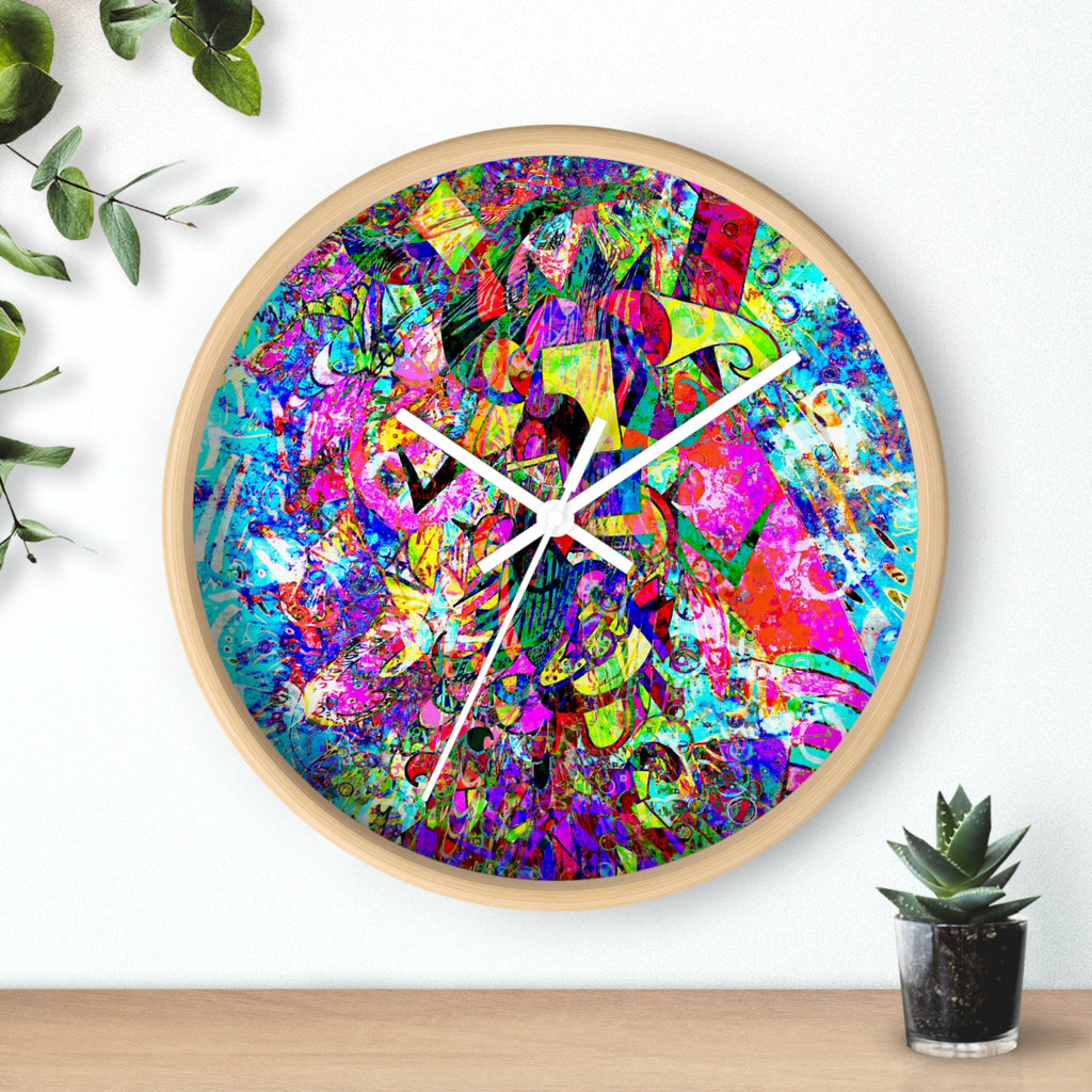 Love Monster - Psychedelic Abstract Wall Clock — Vibrant Colorful Art Clock