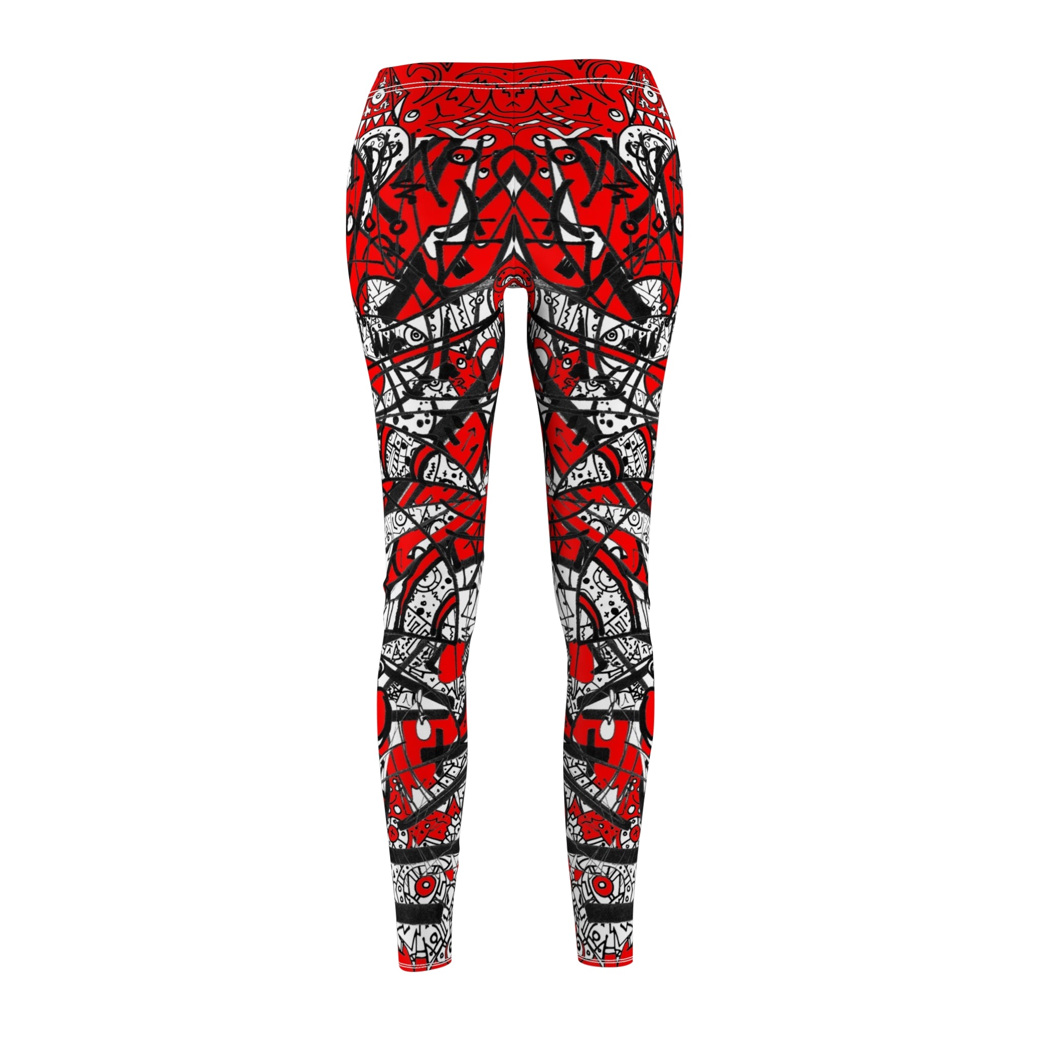 Nobody Touches Nothin' (Red Version 2) Leggings — Women's All-Over Print Casual Leggings