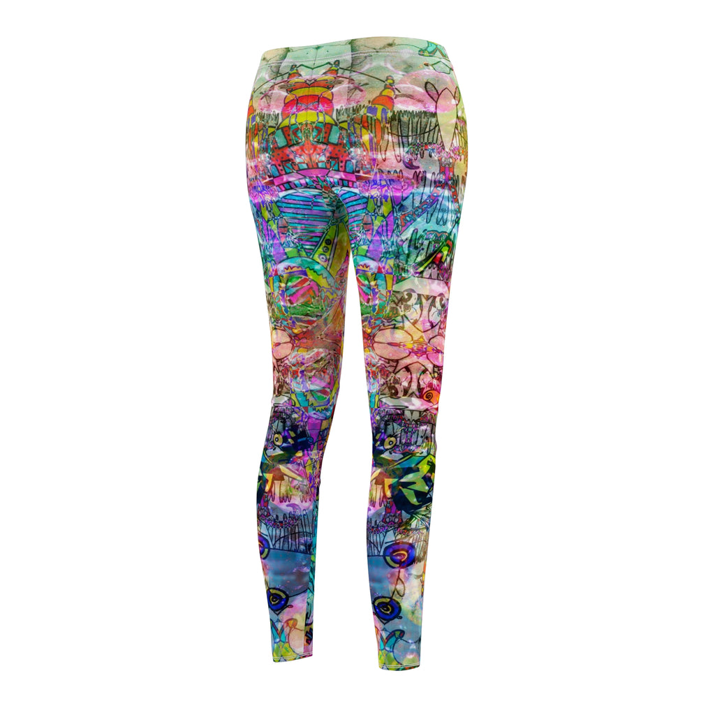 Dance Like There's No Tomorrow Psychedelic Kaleidoscope Leggings — Women's All-Over-Print Casual Leggings
