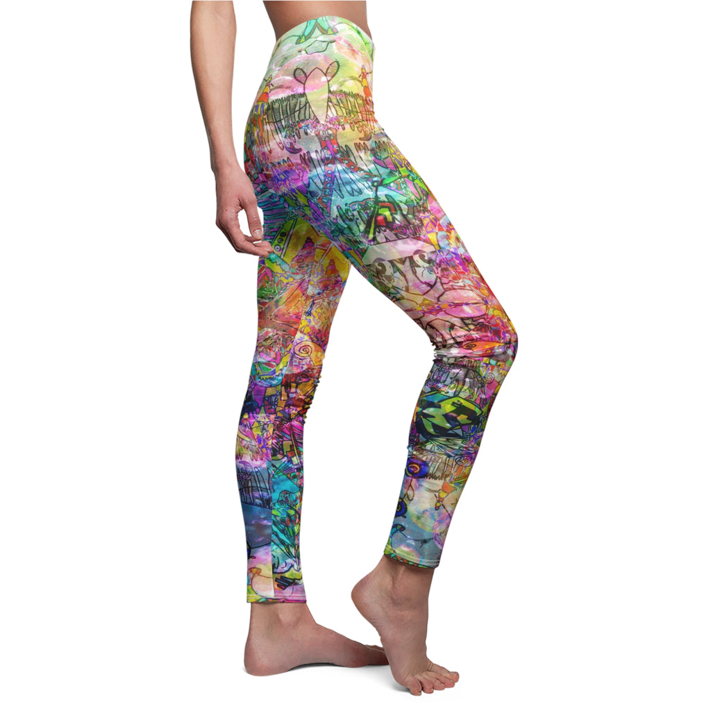 Dance Like There's No Tomorrow Psychedelic Kaleidoscope Leggings — Women's All-Over-Print Casual Leggings